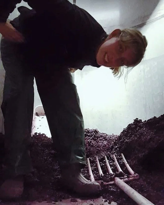 Tank cleaning :) #winelover #grapes #farmwinery