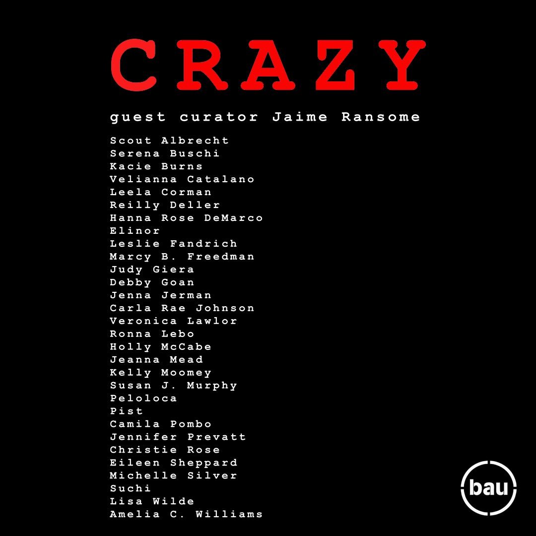 We are kicking off 2026 with a killer show! 

CRAZY curated by @jransome.curator 

&ldquo;Curating this exhibition was a true passion project, I hope it will allow &lsquo;girls&rsquo; to arm ourselves
with the knowledge that there are more like us ou
