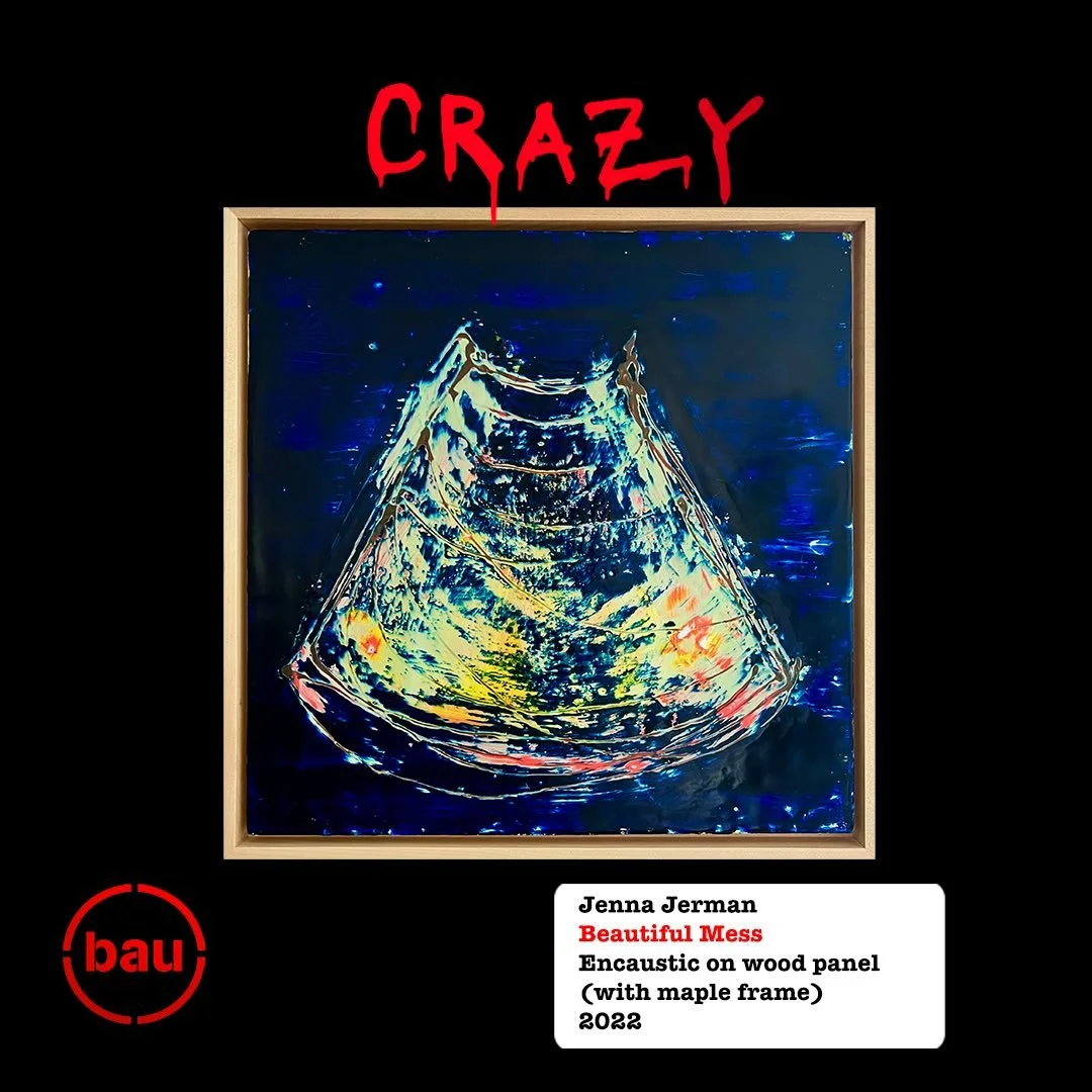CRAZY- curated by @jransome.curator  feature 31 female-identifying and non-binary artists. The exhibition creates a safe space for rage,protest, and performance. 

#feministart #encaustic #ceramicsculpture #mixedmedia #beaconny