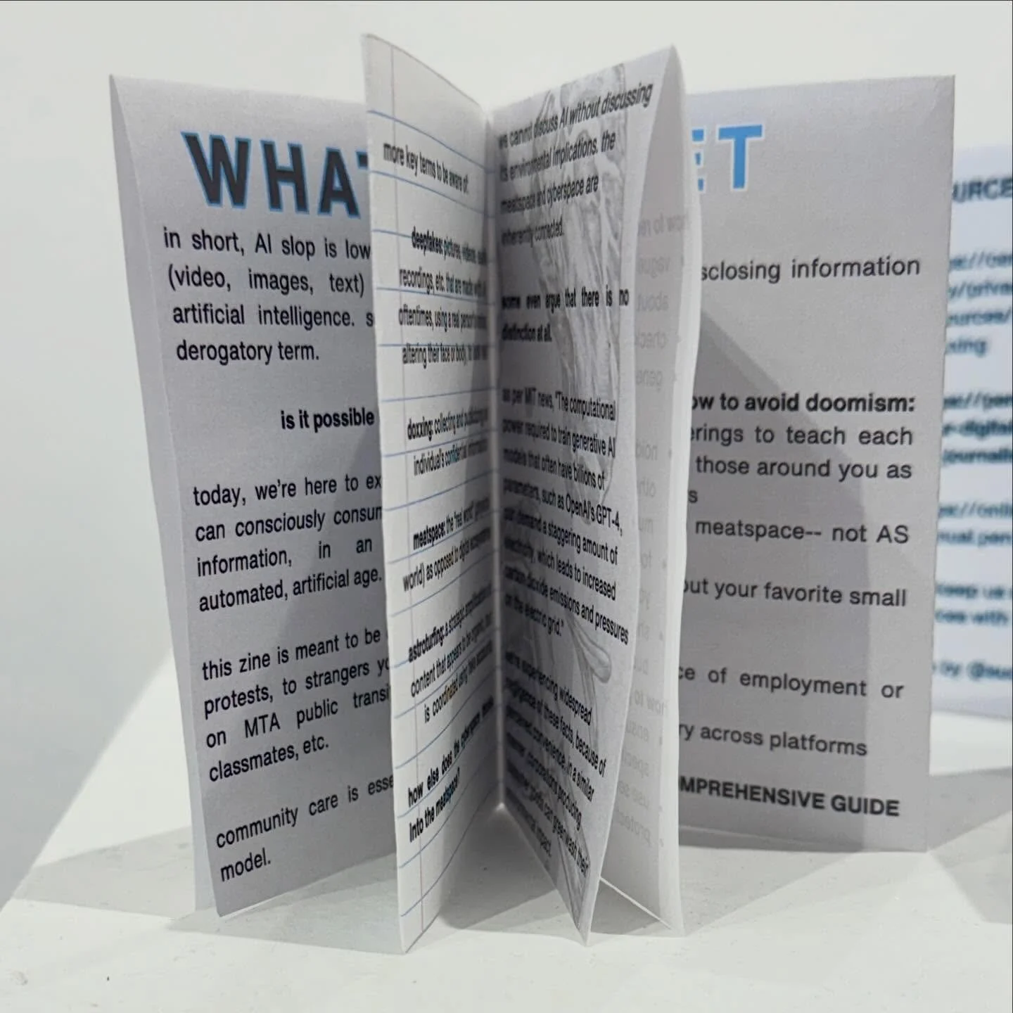 Stop by the gallery today from 3-6 for a zine workshop with @jransome.curator and music exhange! 

📷 image 1 Suchi Is This AI Slop (zine) 

📷 image 2 Kacie Burns PUNK CAT: Intro to Leftism (zine) 

#workshop #zinemaking #beaconny #punkzine #feminis