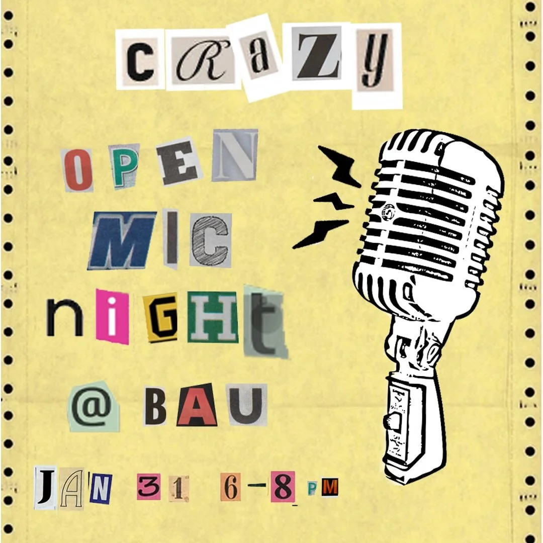 In conjunction with our exhibition CRAZY, we&rsquo;re hosting a Feminist Open Mic in the gallery. On Saturday, January, 31st from 6:00pm - 8:00pm. Come and sign up for a two- to five-minute time slot to rant, sing, perform poetry, do comedy and whate