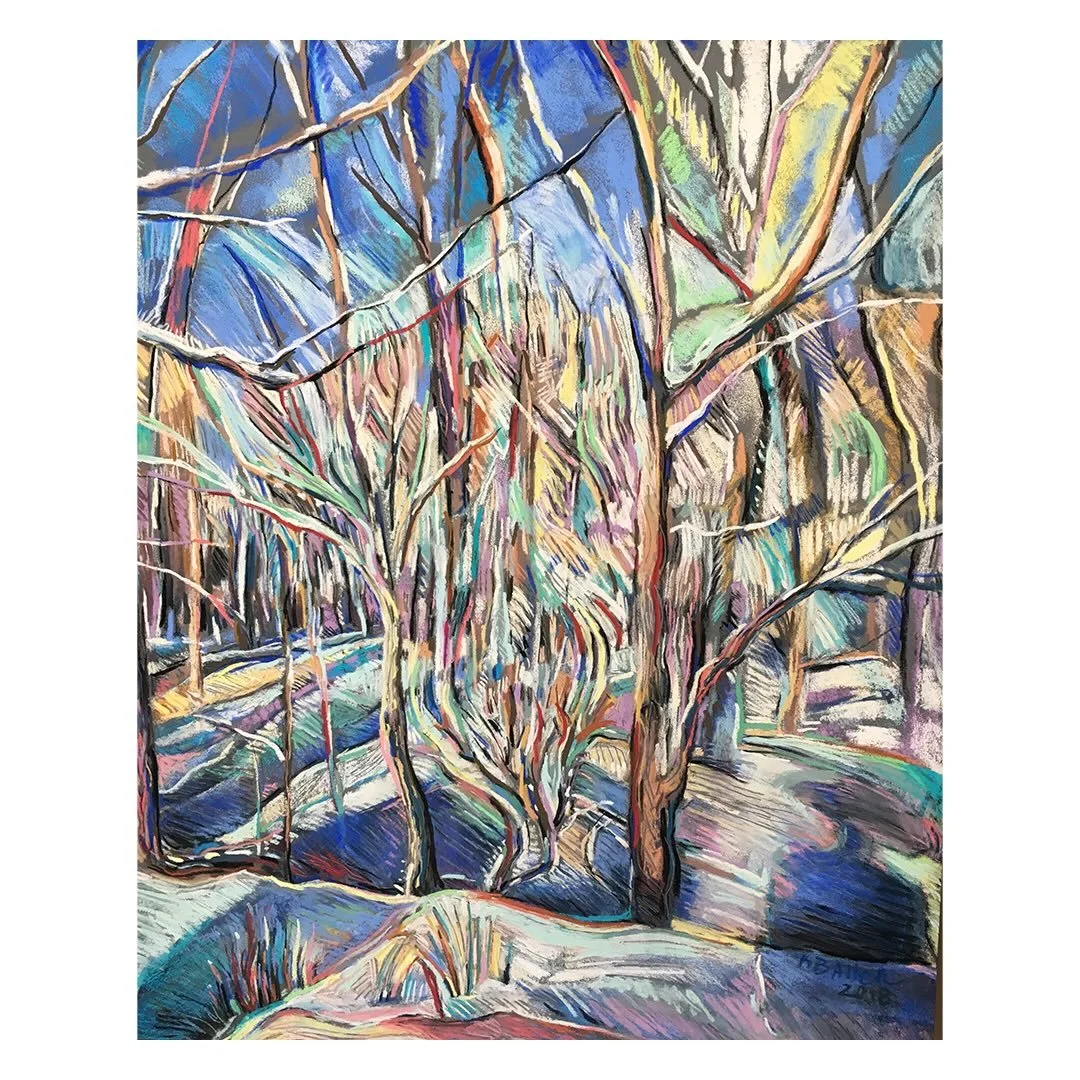 Awaken! Is an exhibition of drawings, paintings, printmaking, photography, ceramics and sculpture highlighting BAU artists. 

Karen Allen&rsquo;s Winter Woods (2019) is a pastel drawing on pastel board 

Stop by the gallery this weekend to see all ou