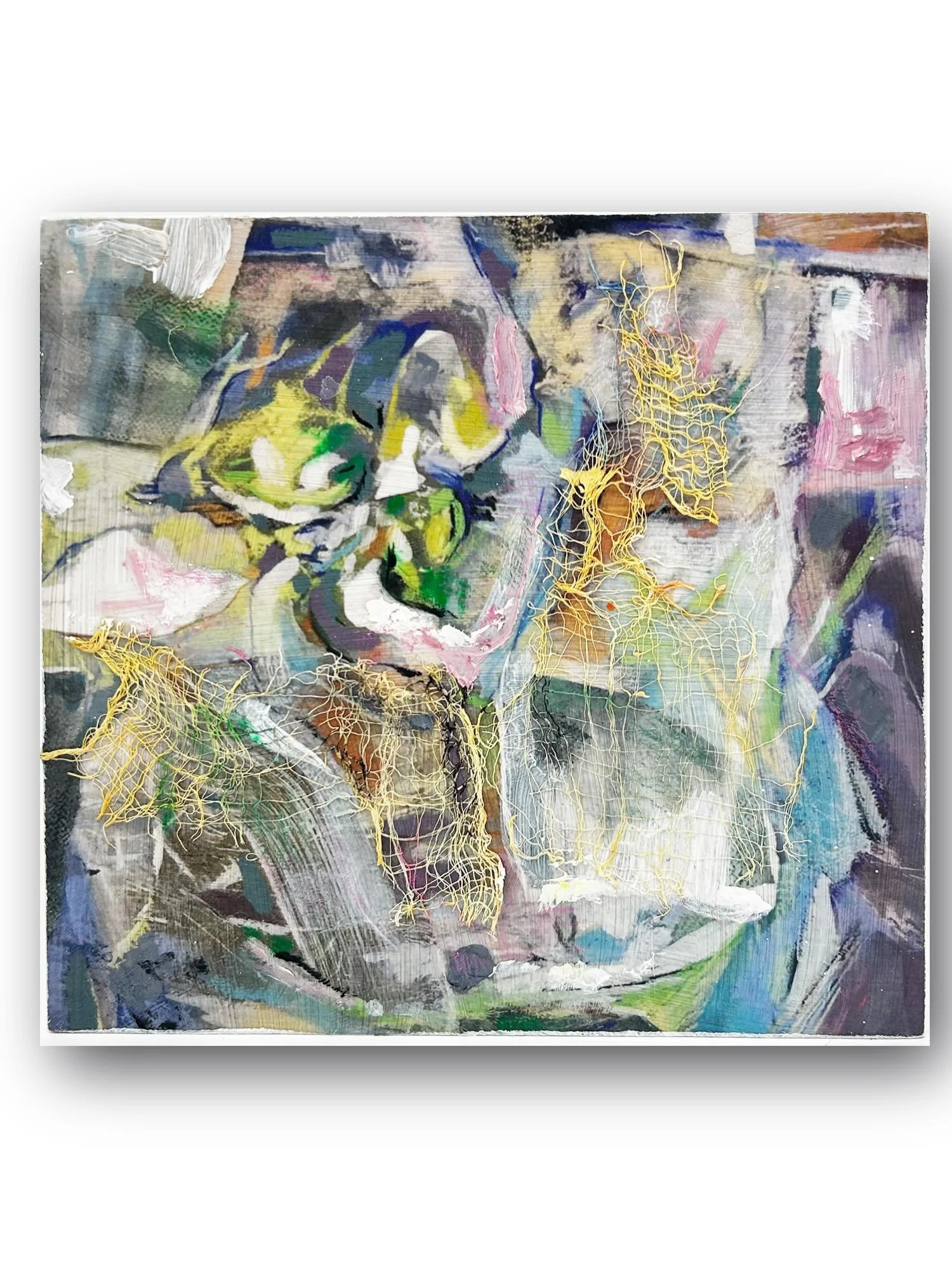 We have 3 great exhibitions opening today at the gallery.
On view Friday, May 8, through Sunday, June 7:
&bull; Karen Allen: Surprise Garden
&bull; Soli Pierce: Stillness Speaks
&bull; BAU Invitational 

Image 1- Karen Allen Phal Pal, acrylic and fab