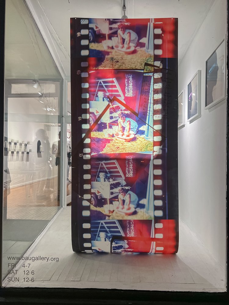 Fragments in Frames, backlit film, 94 in x 35 in., 2025, BAU Gallery installation view