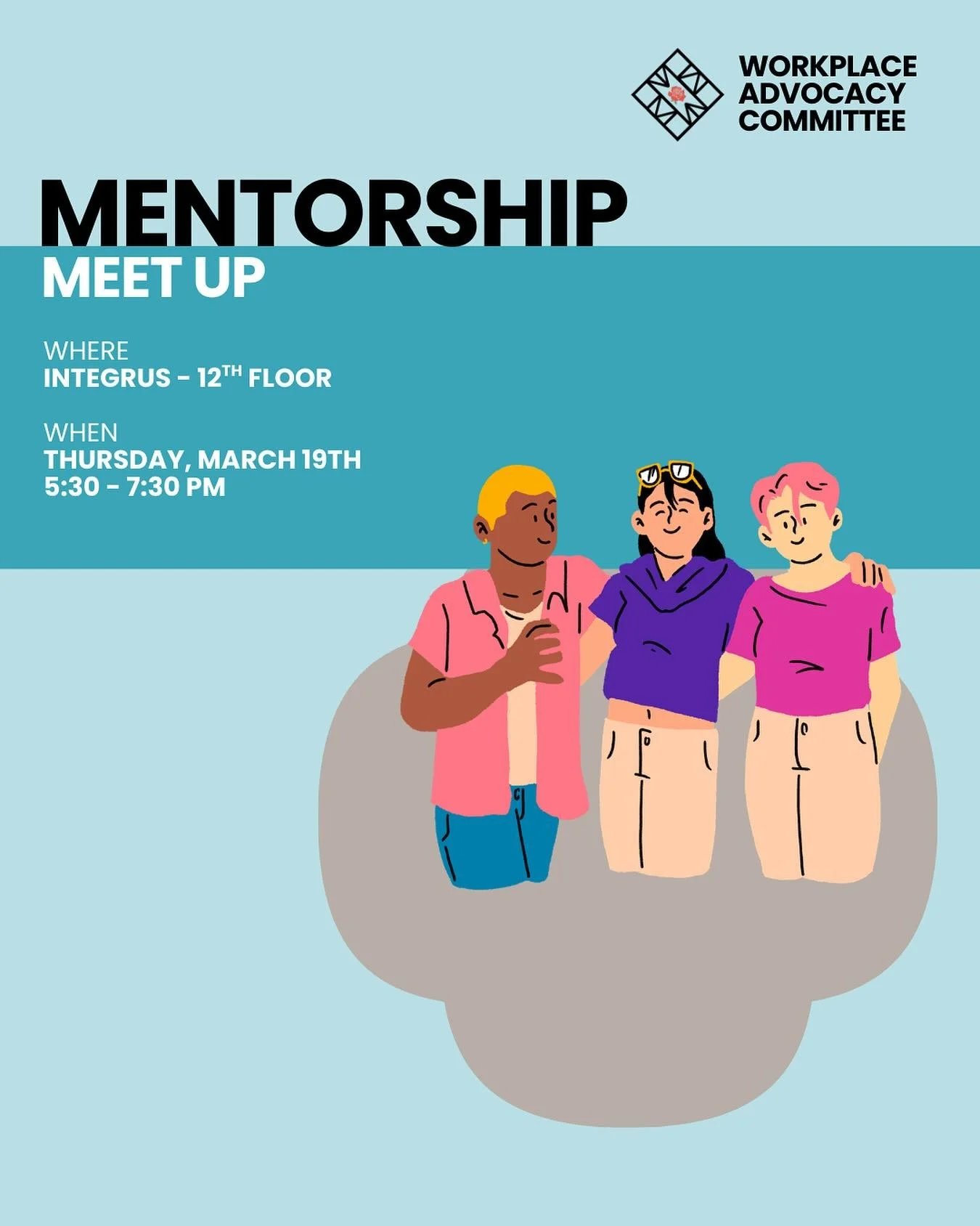 Join us for another fun evening where all of the Laddership Groups come together for some in-person community building!

Come ready to collaborate for some more social barrier shattering.

Event hosted by the Workplace Advocacy Committee