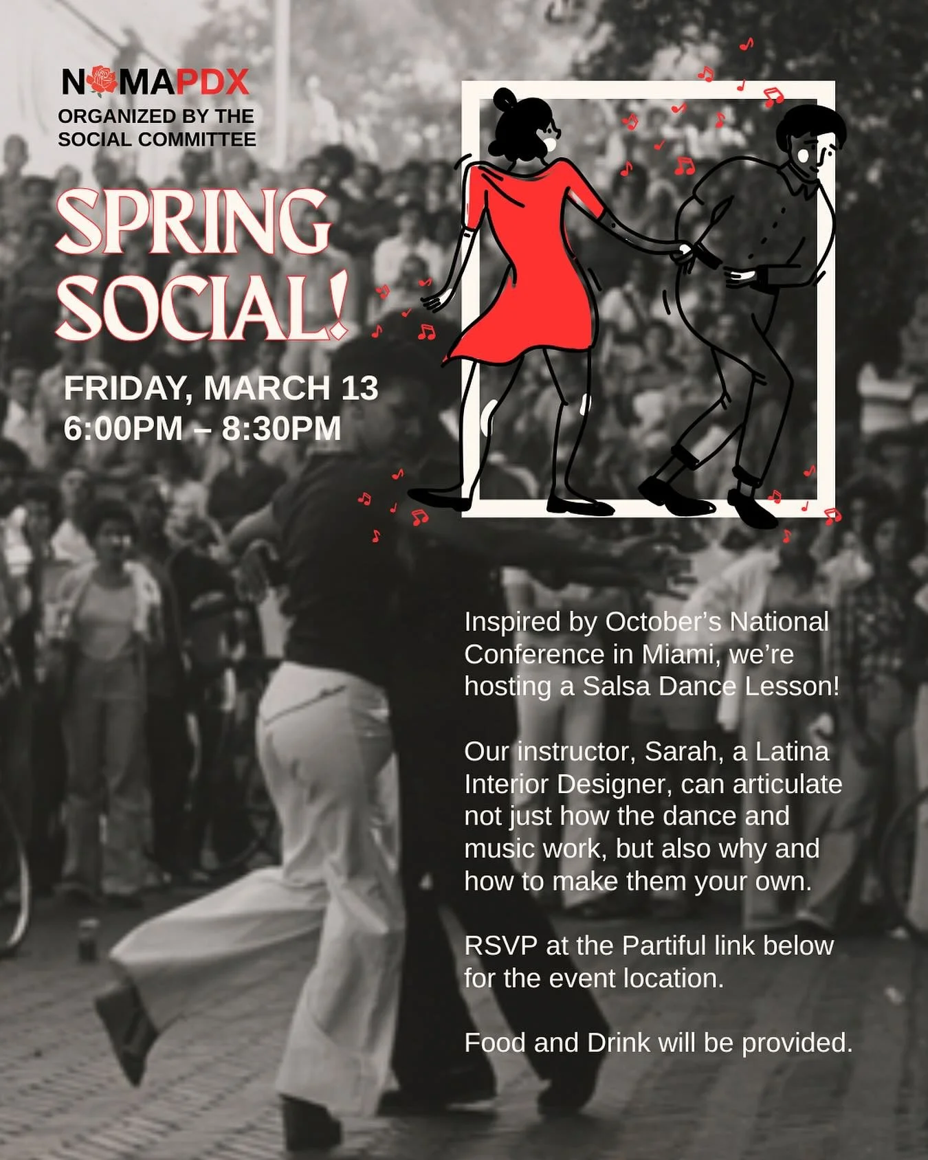 DM FOR EVENT LOCATION! 

Public RSVP Tickets are closed! 

We&rsquo;re excited to look at the intersection of community, architecture and the history of salsa thanks to projects that focus on archiving like @whereweweresafe