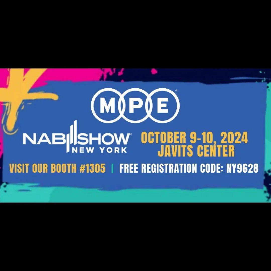 @MotionPictureEnterprises is thrilled to be attending the @NABShow, New York, at the @JavitsCenter from October 9-10, 2024. To arrange a meeting with an MPE representative, kindly email sales@mpenyc.com. Register Free to the conference by utilizing t