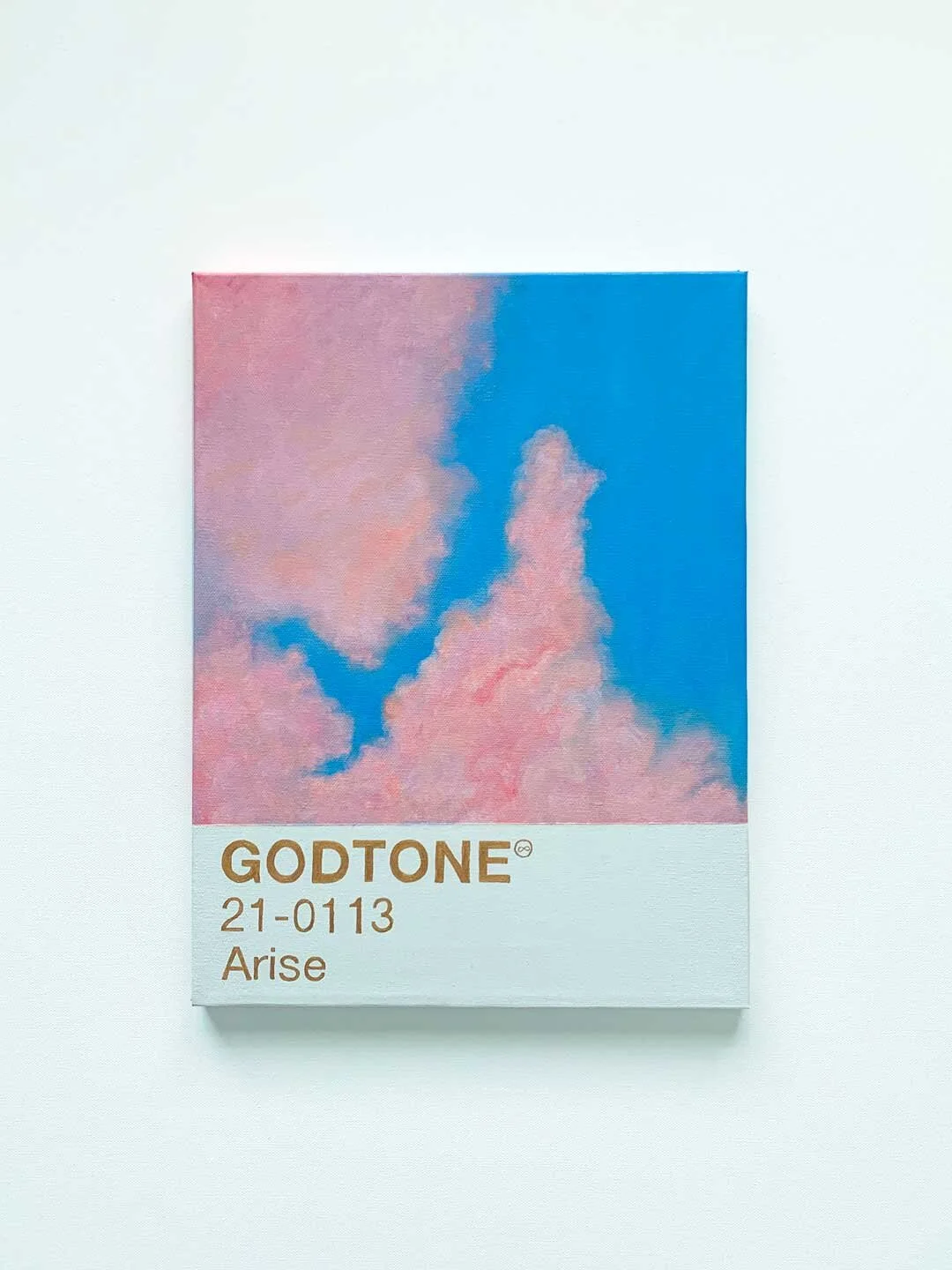 GODTONE ∞ Arise, 2021. Oil & acrylic on canvas, 12x16"