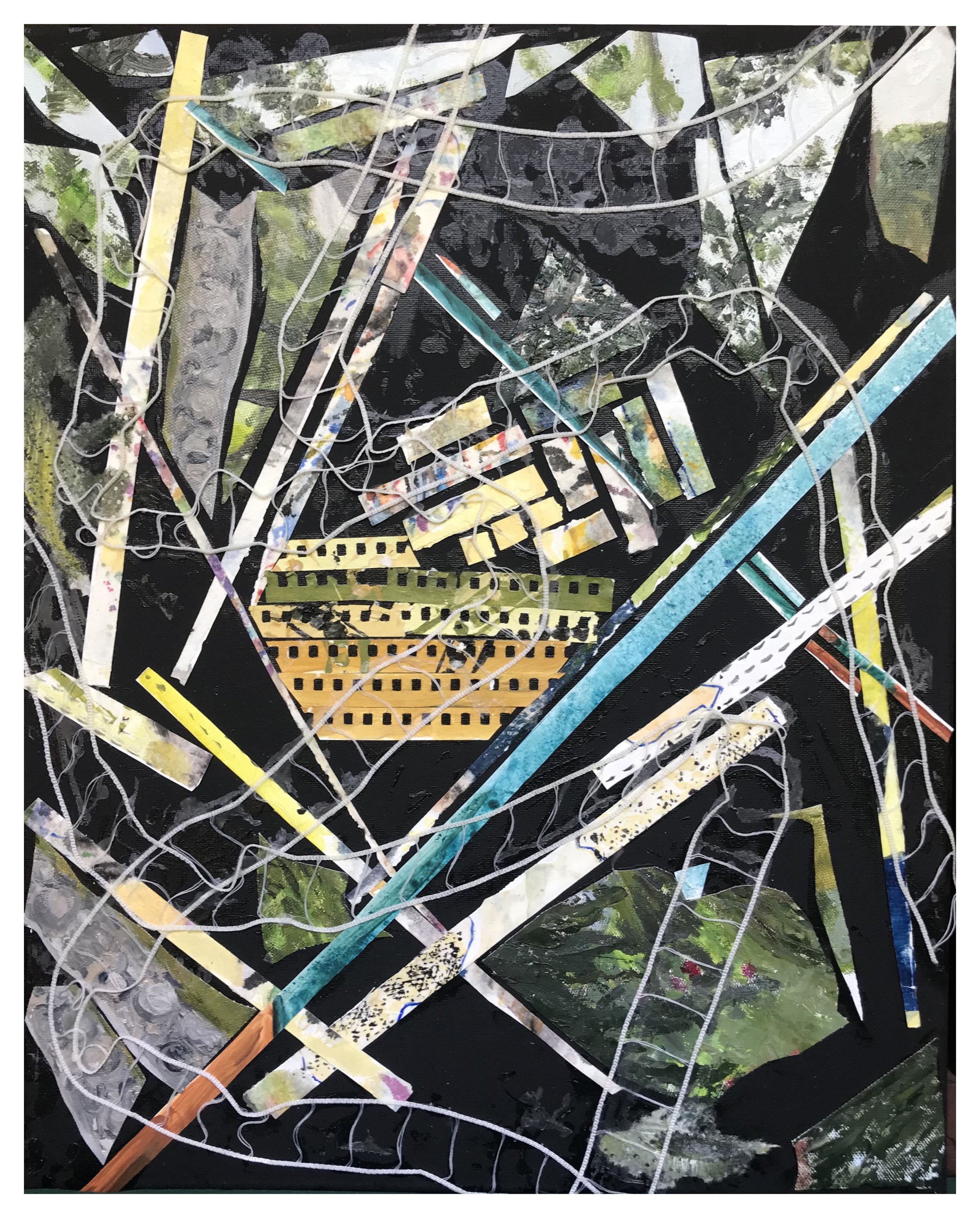 Ark Building, Mixed Media Collage, 20"x16"