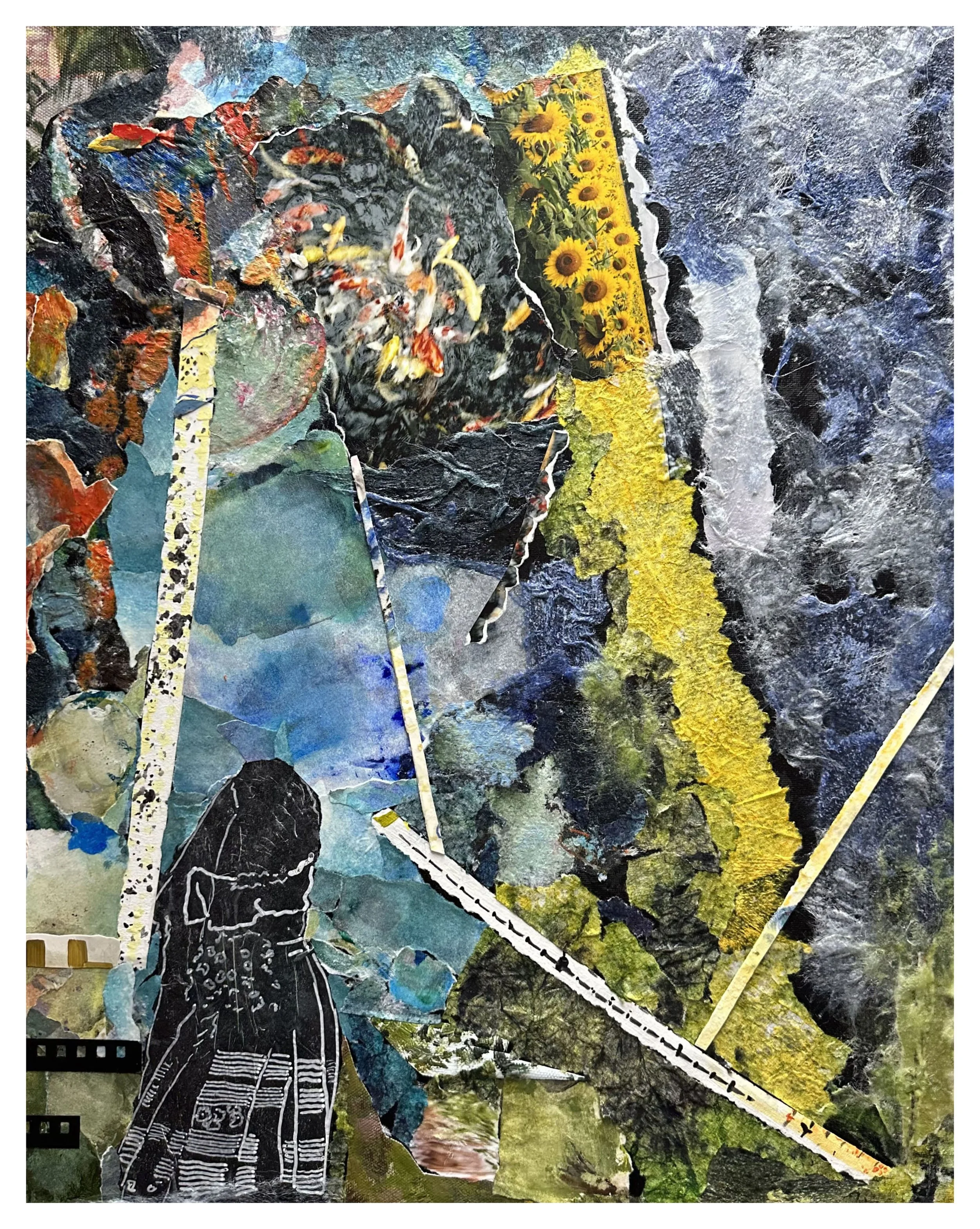 What Was in that Dream Again? Mixed Media Collage, 20"x16"