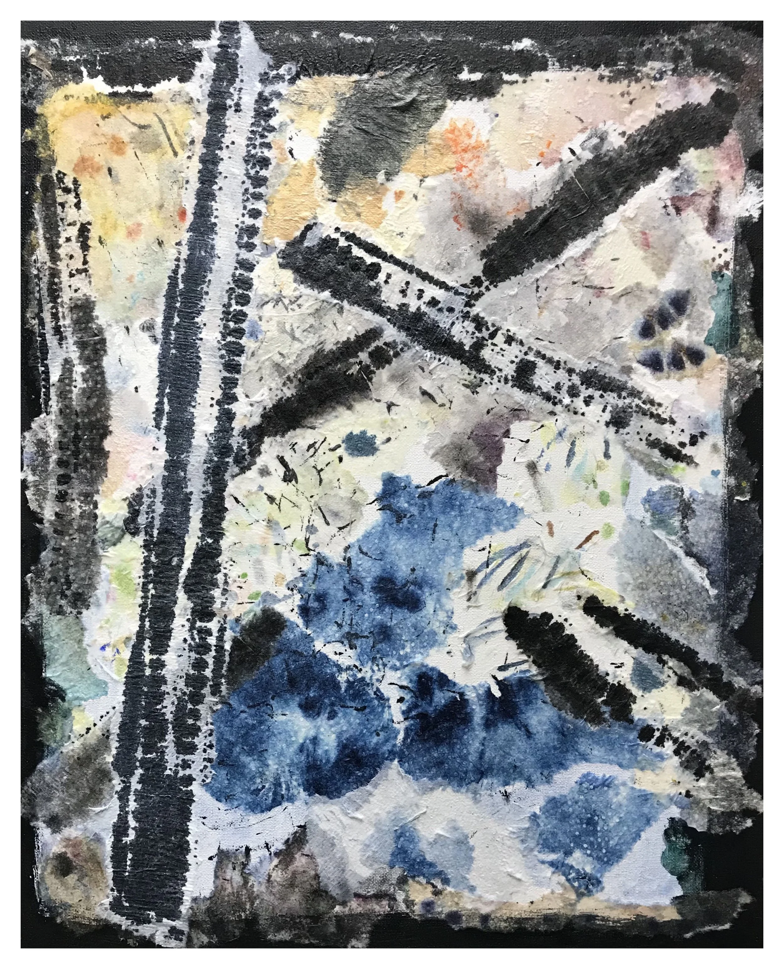 Cloud Based, Mixed Media Collage, 20"x16"