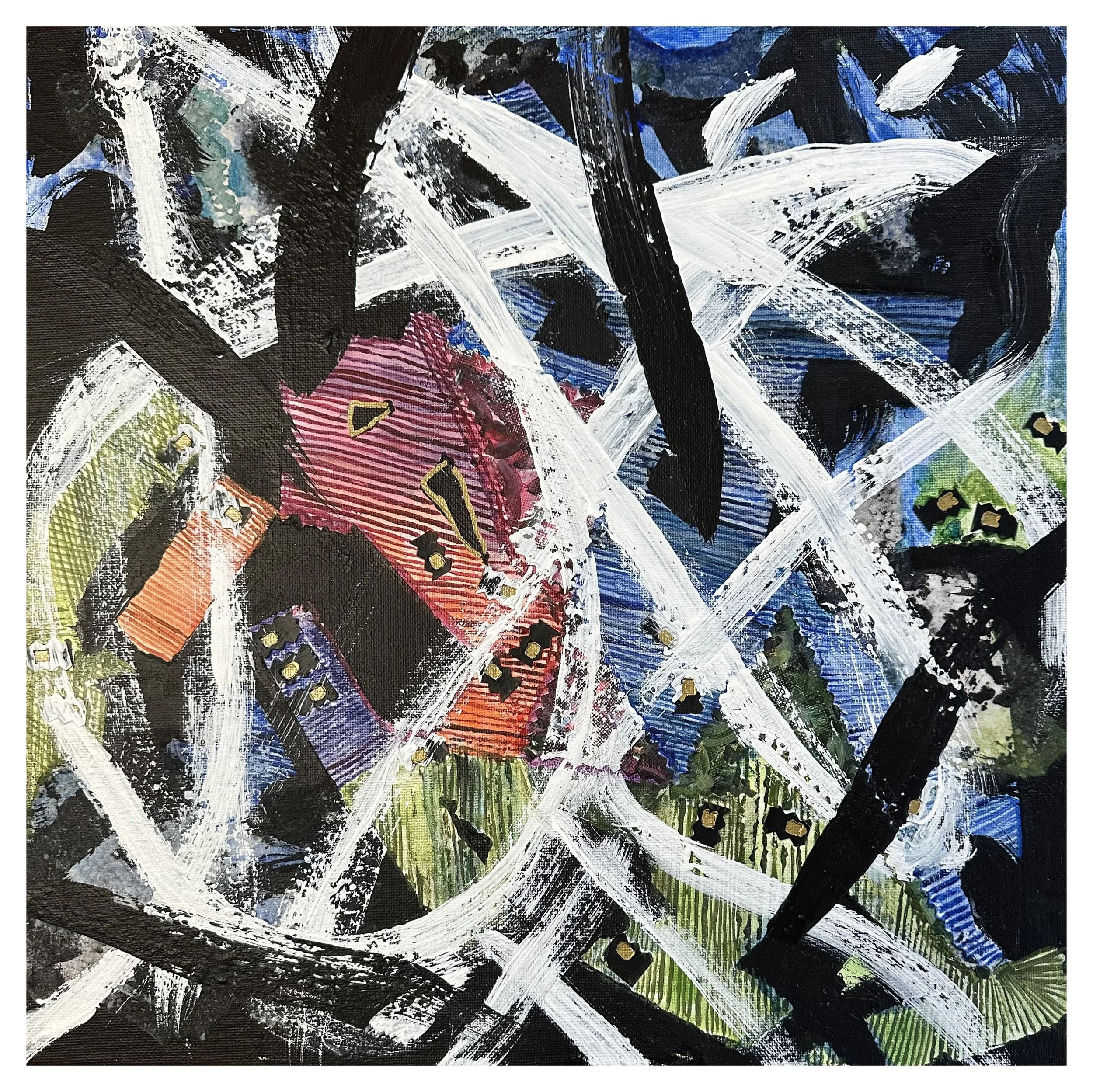 Disrupted! Mixed Media, 14"x14