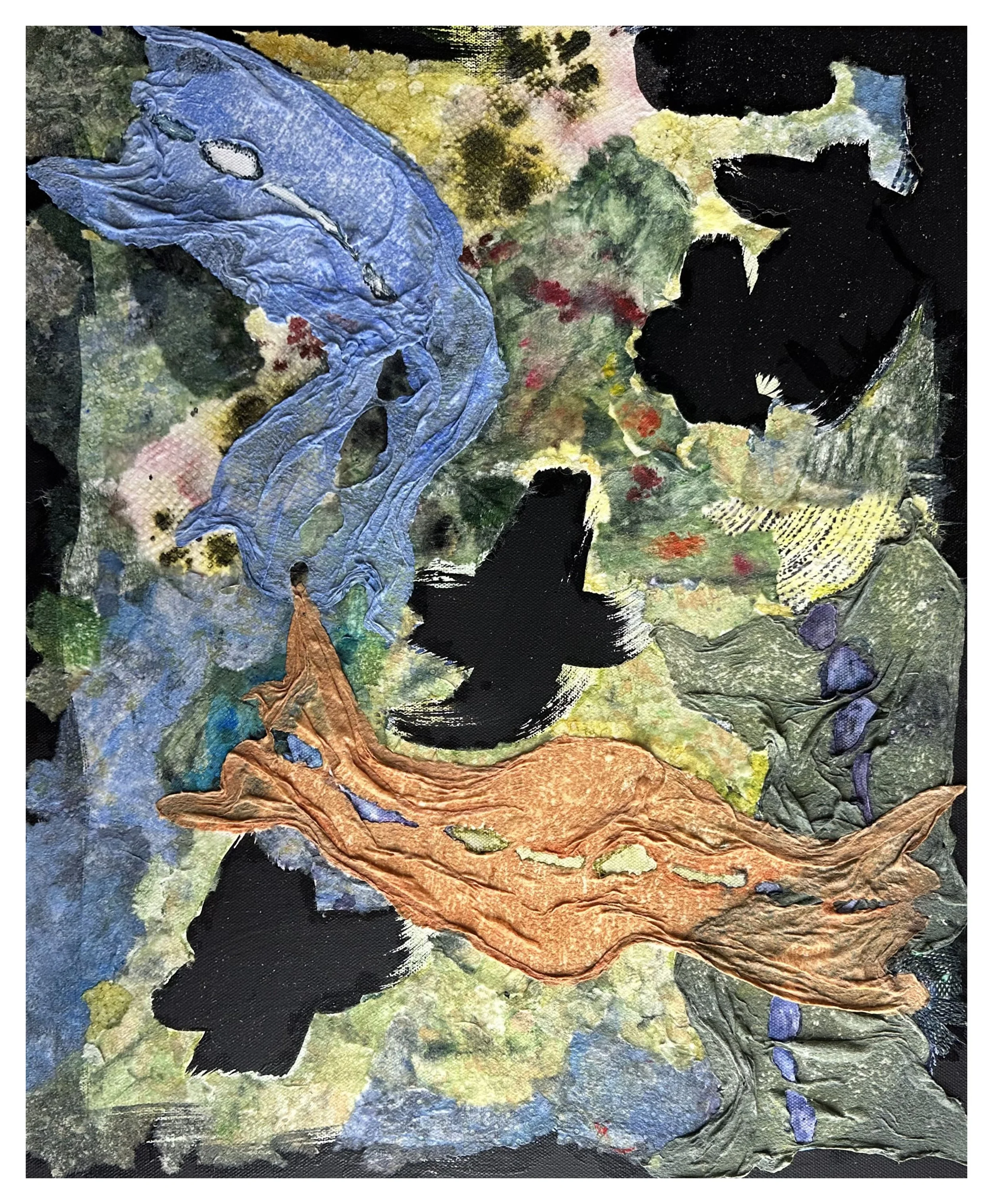 Arcadia, Mixed Media Collage, 20"x16"