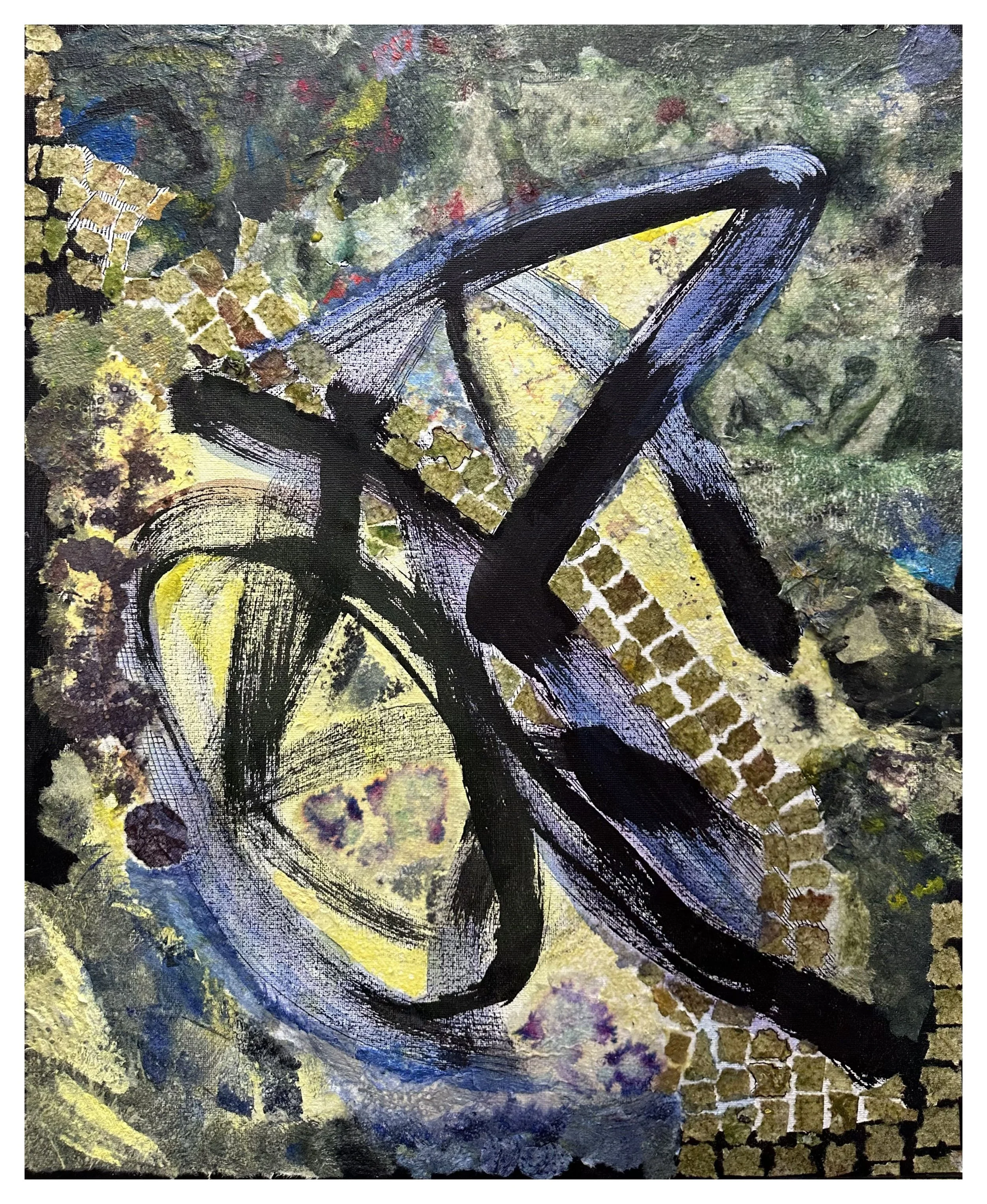 Alpha & Omega, Mixed Media Collage, 20"x16"