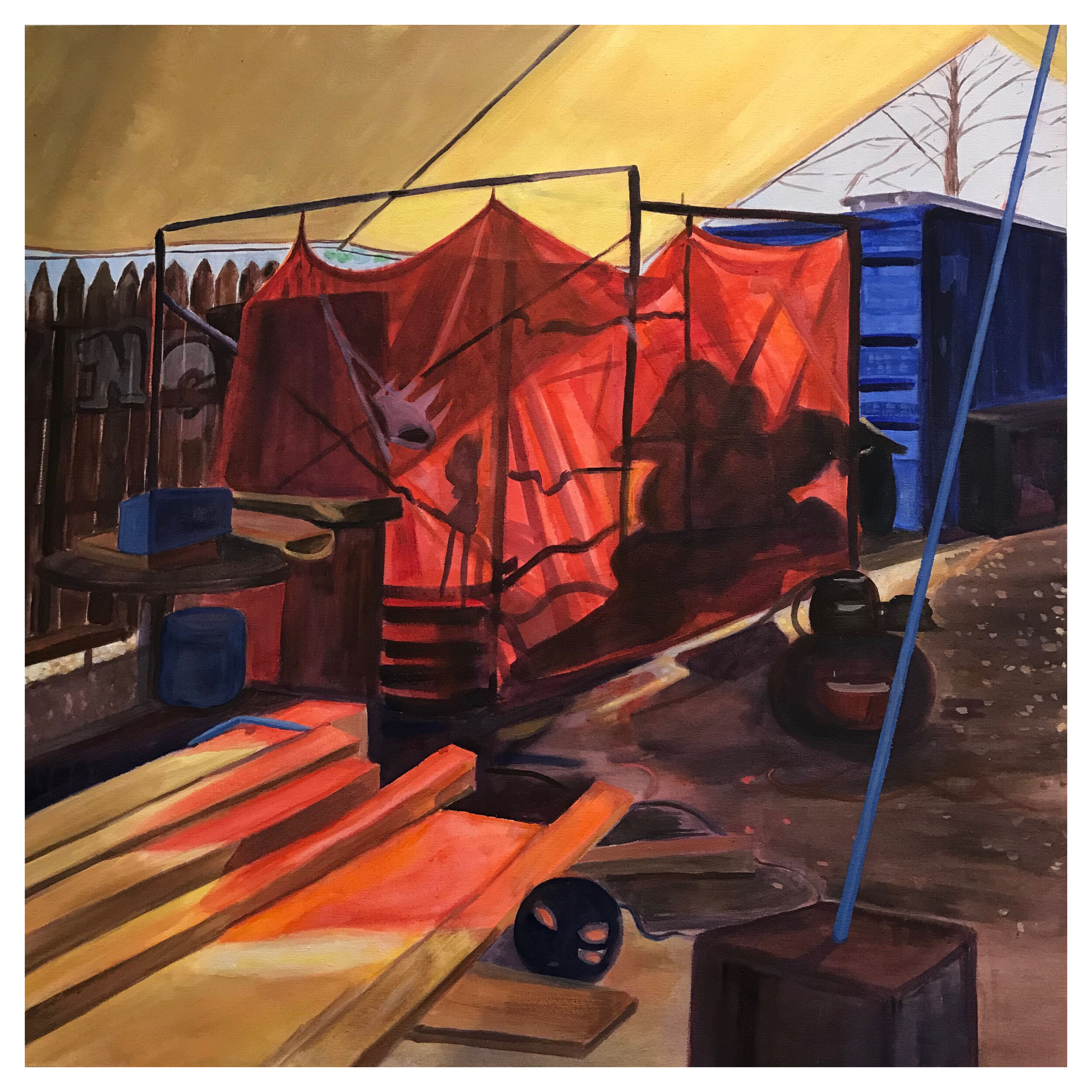 Danger Zone, oil on canvas, 30" x 30", Nov. 2018