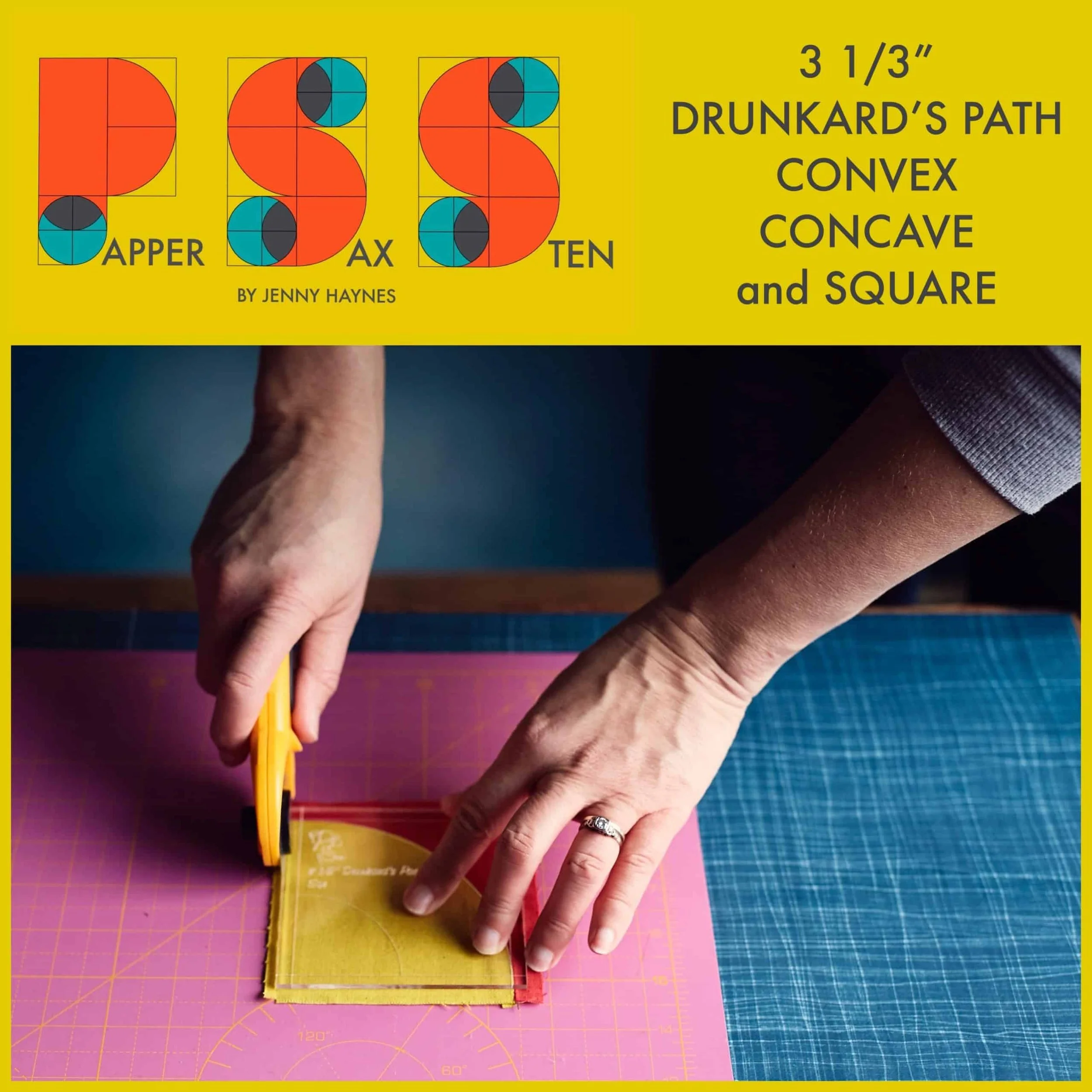Papper Sax Sten 3.5" Drunkard’s Path acrylic templates