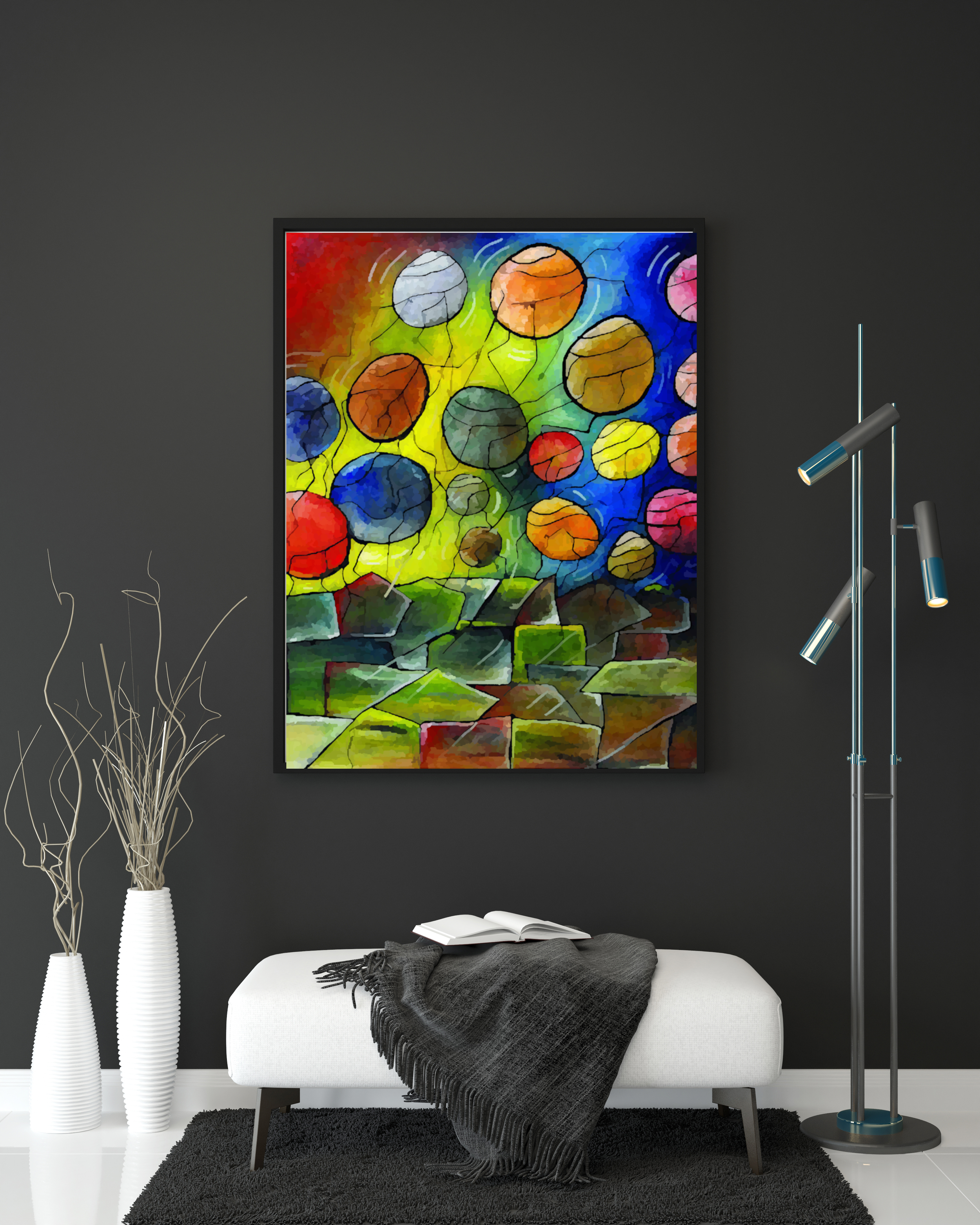 Bubbles Sketch painting