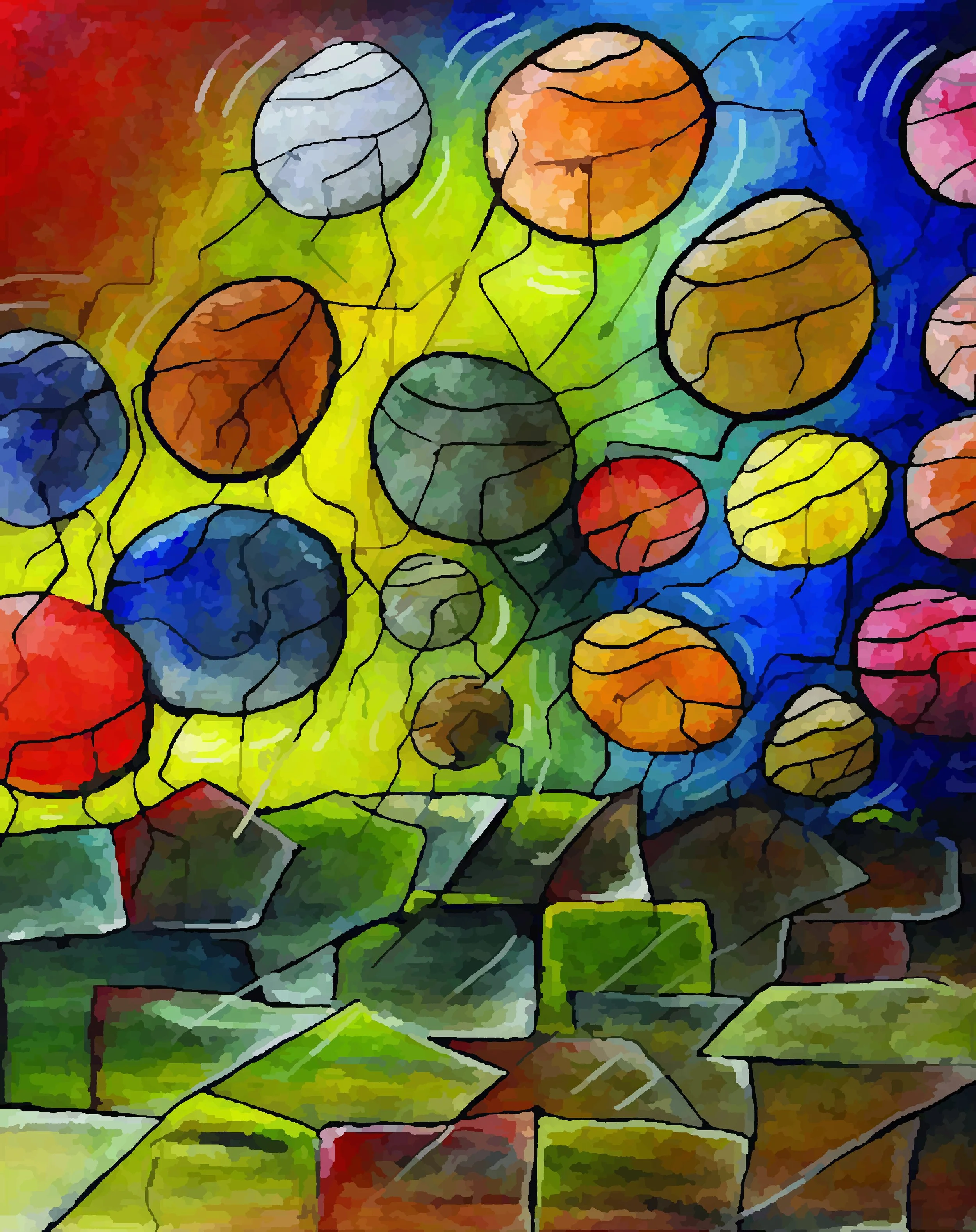 Bubbles Sketch painting