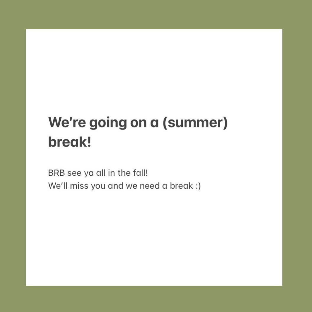 Hi Dudes! We are going on summer break and will be back in the fall! Have a nice summer everyone :) will post some of our favorite episodes in stories for your summer listening 🎶
