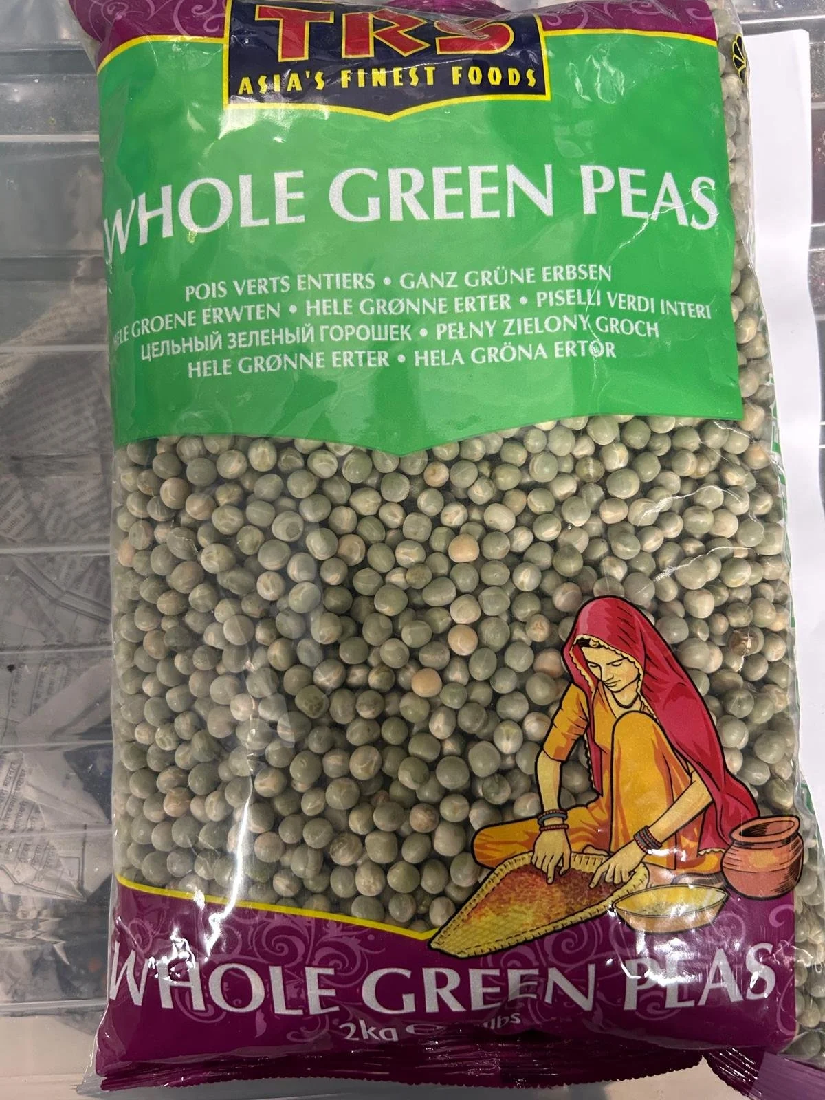 Dried Whole Green Peas - 2Kg