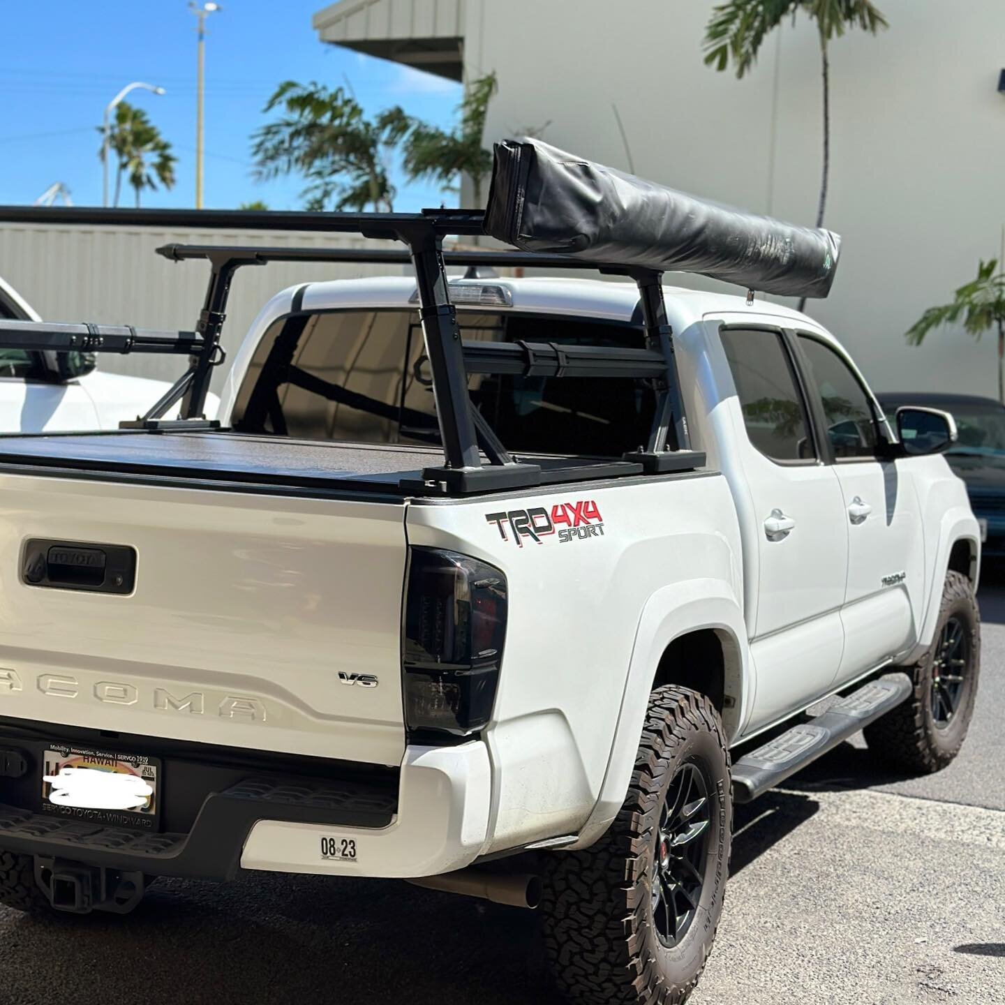 With summer right around the corner - call us today for quotes on bed racks and awnings! (808)554-8344 In stock today #toyota #toyotatacoma #retrax #retraxproxr #overlandvehiclesystems #overlandvehicle #pamalutruckbedshields