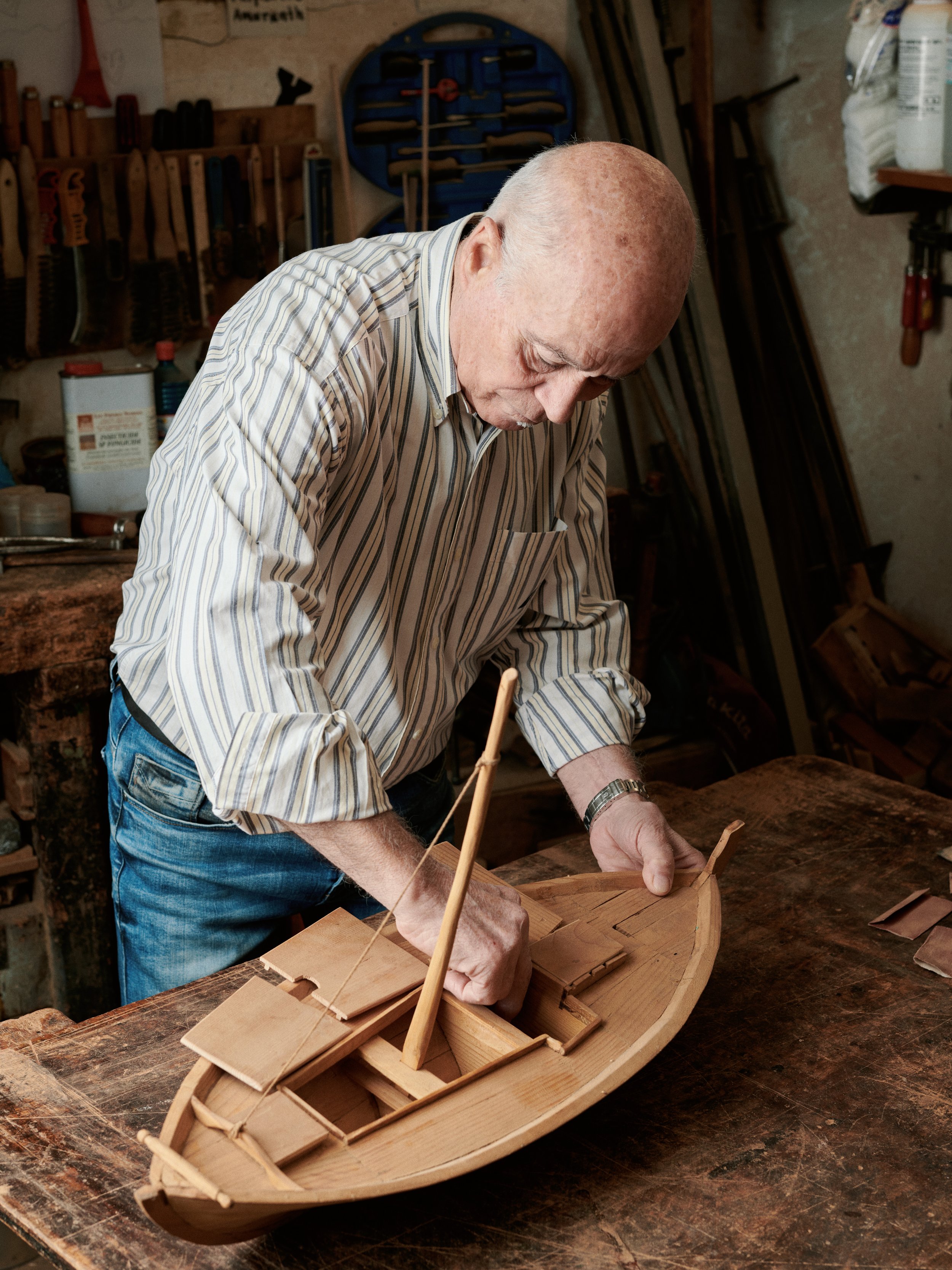   Miltiadis Vithoulkas, the father of George I, specialized in the creation of small-scale boats with fine-precision detail  