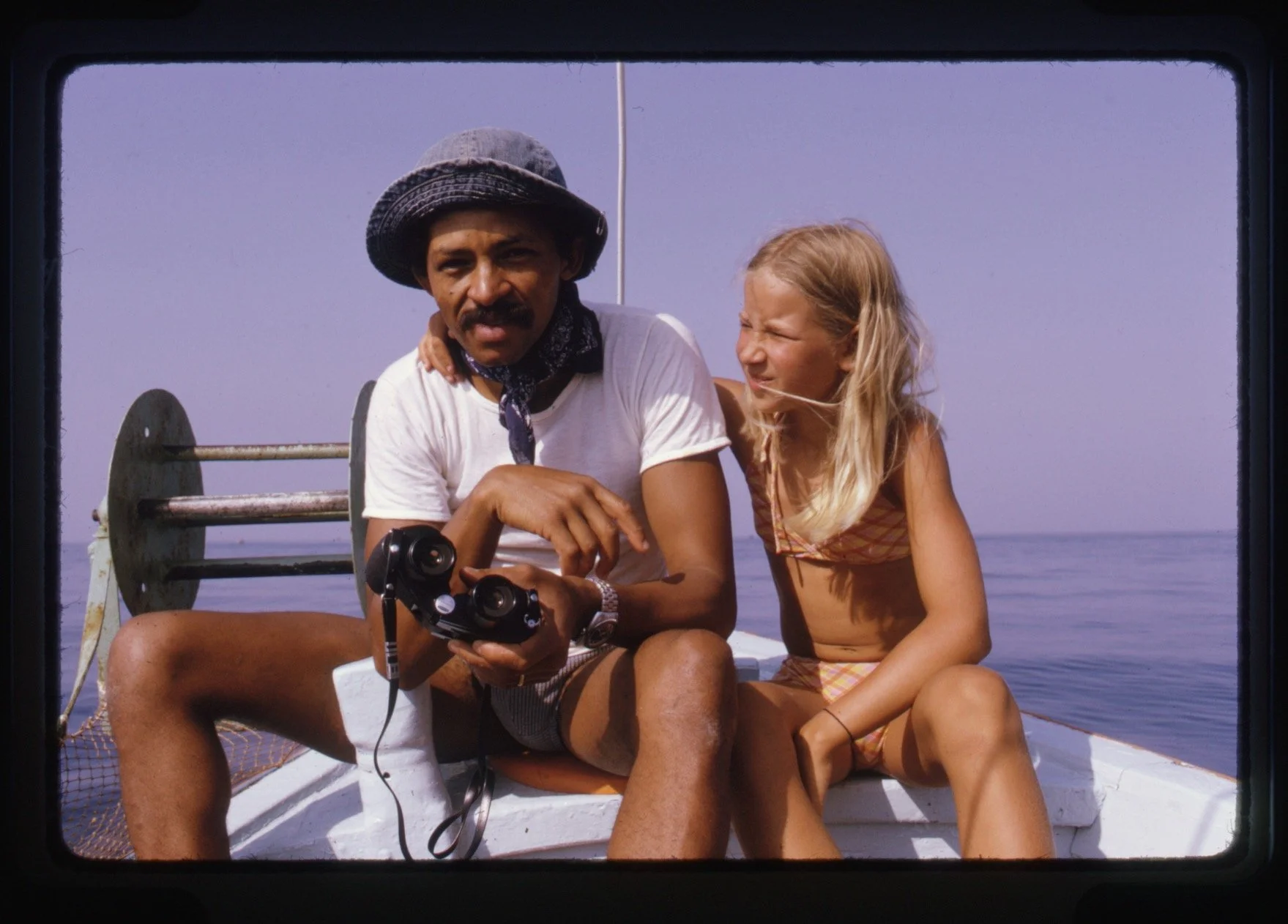 Jack Whitten with Rhondi (1973). Photographer unknown.