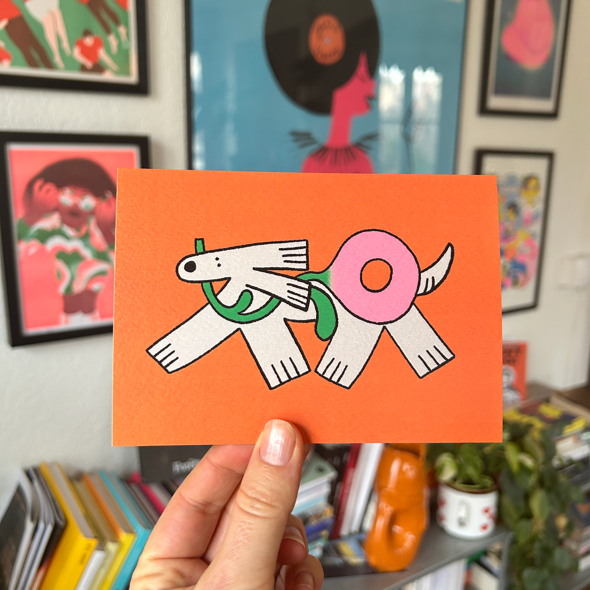 Carte Chien et Fleur A6