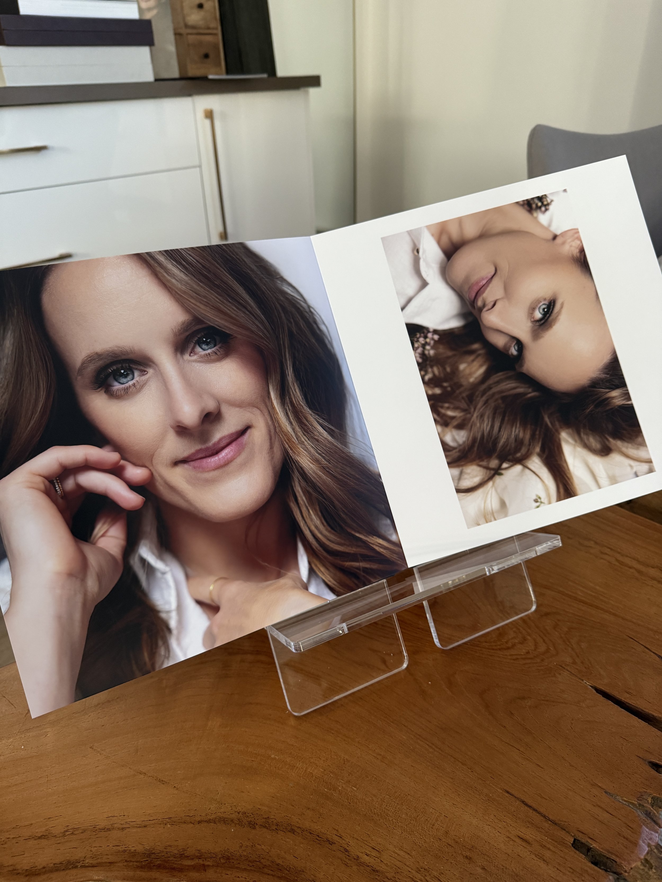 Custom fine art album designed for women portraits by Calgary boutique portrait studio Cedna Portrait Stories