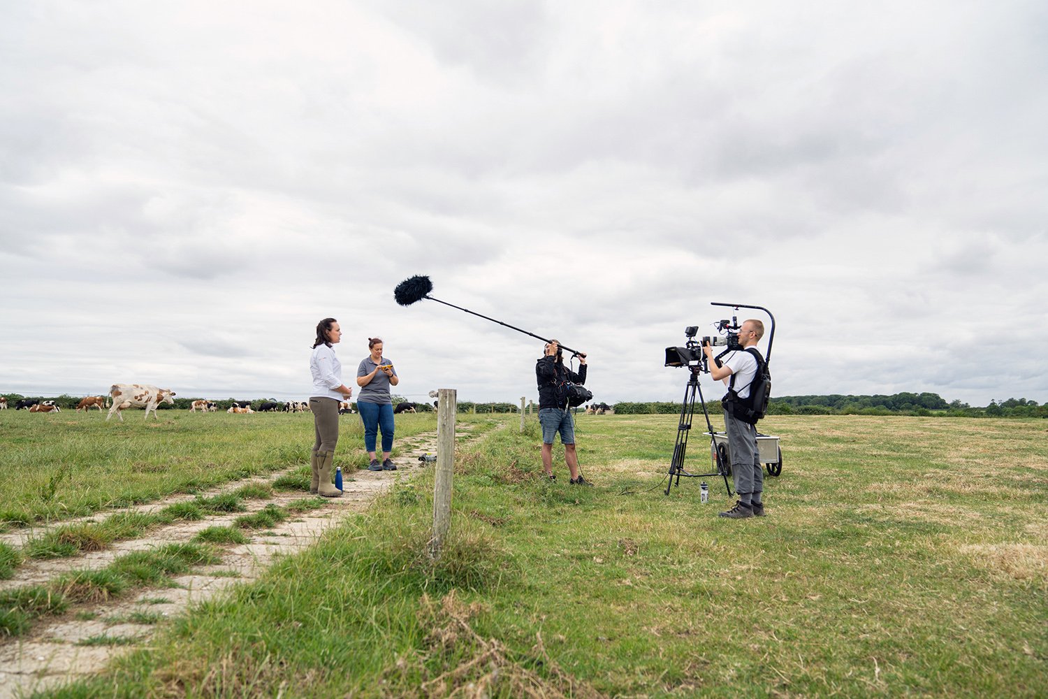 Video production Hertfordshire and Bedfordshire - Video crew in farmers field.jpg