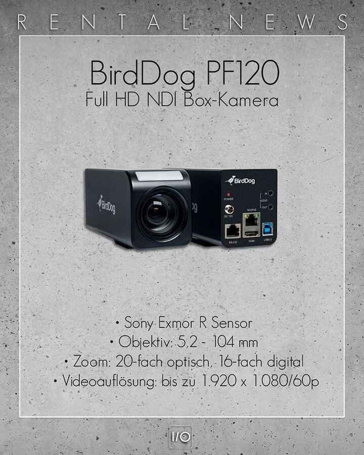 Heute am #technikdienstag  zeigen wir euch unseren neuen BirdDog PF120.
 
#stereobild  #eventandmediasolutions  #veranstaltungstechnik  #veranstaltungsbranche  #kameratechnik #FULLHD  #birddogpf120