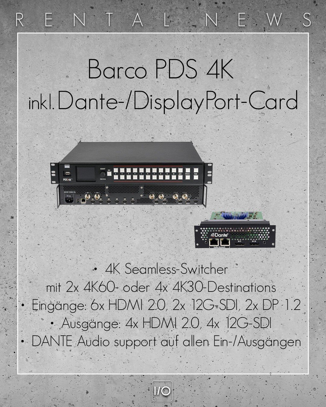 Heute ist wieder #technikdienstag . 
Neu bei uns im Miet-Bestand: 

Barco PDS 4K inkl. Dante-Card

#stereobild  #eventandmediasolutions #veranstaltungstechnik #veranstaltungsbranche #kameratechnik #barco #barcopds4k  #dantecard