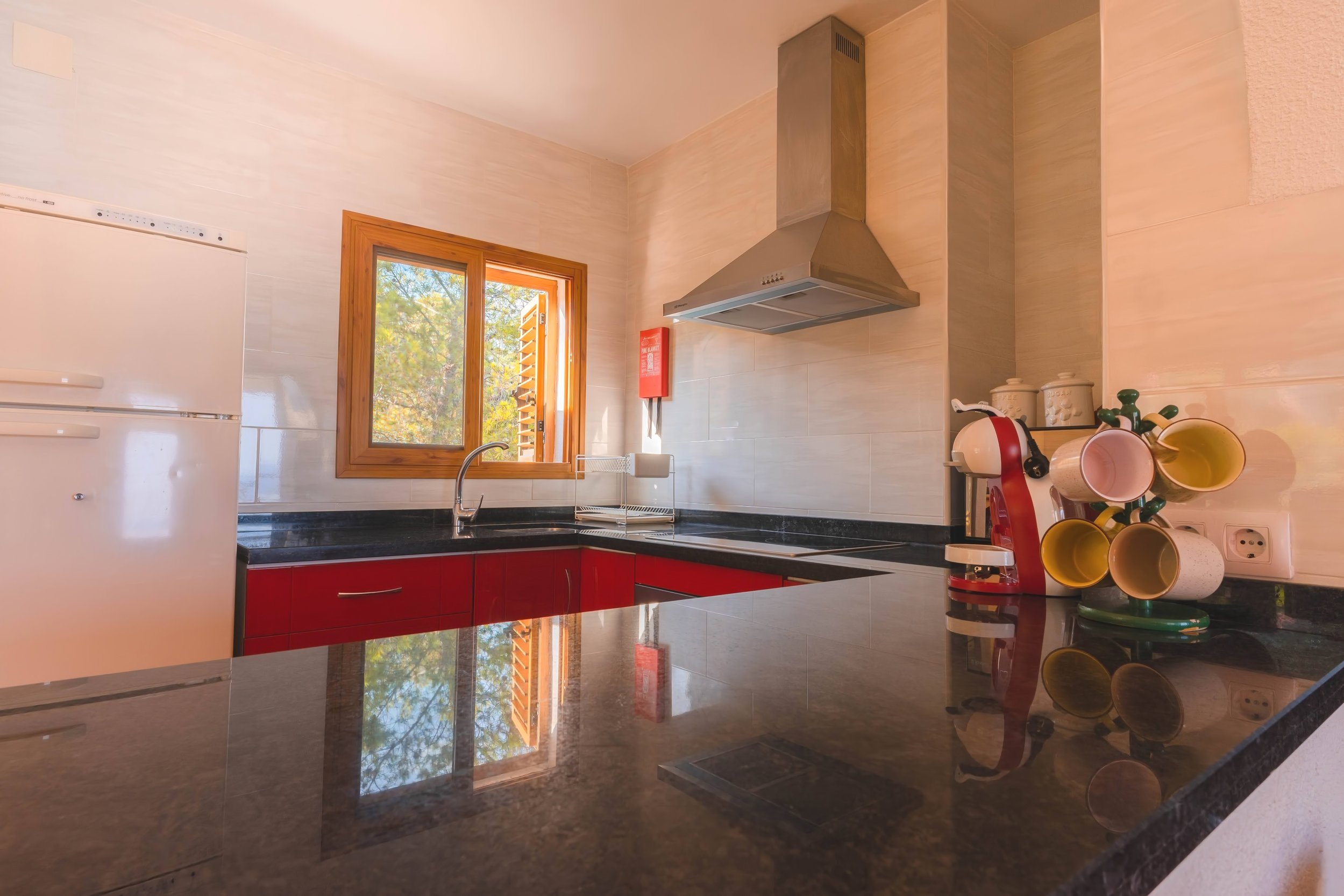 Open kitchen with granite worktops