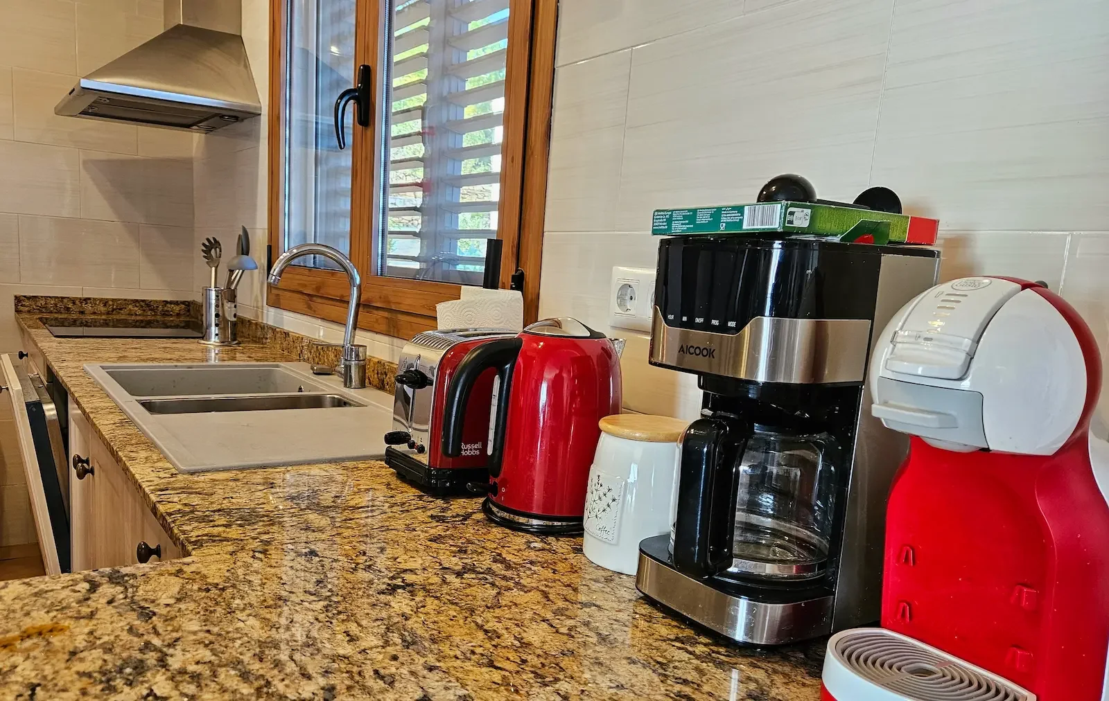 Kaffee- und Gerätebereich