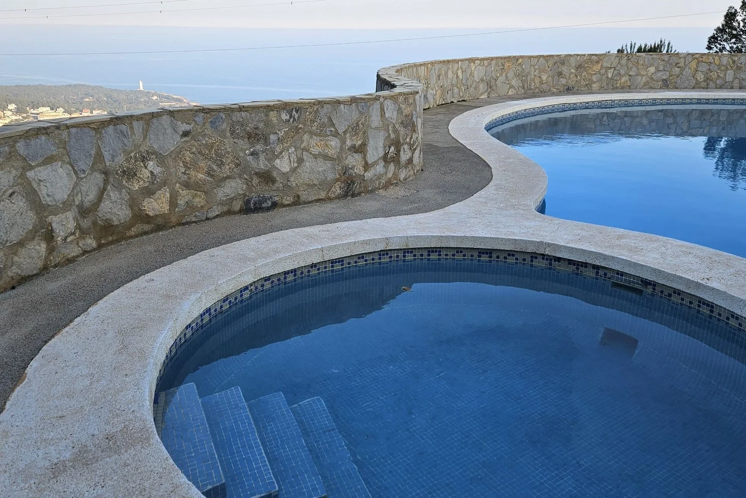 Private pool with sea view at Breizas Villas in Alcossebre, Spain