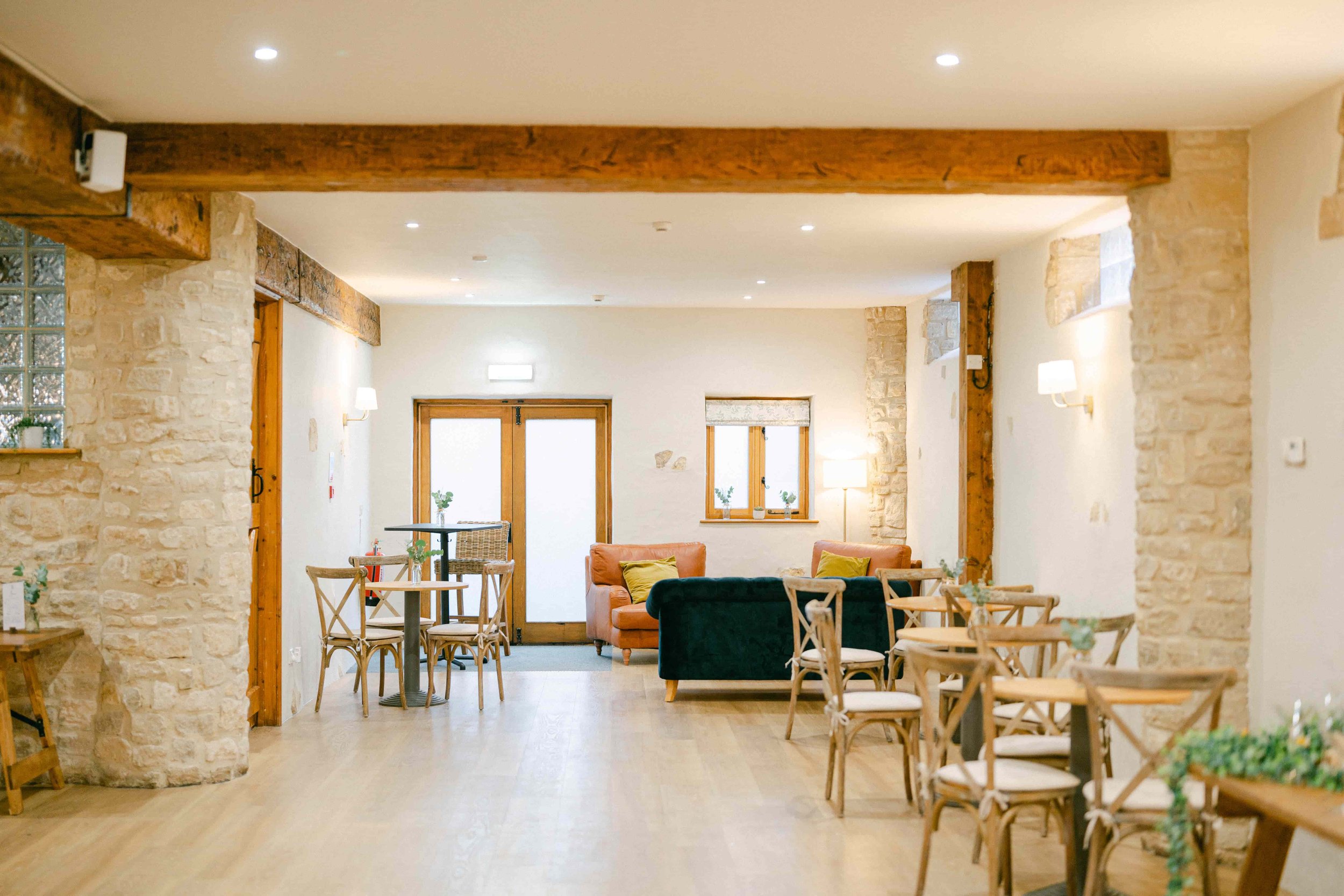 bright airy space with comfy sofas and chairs 