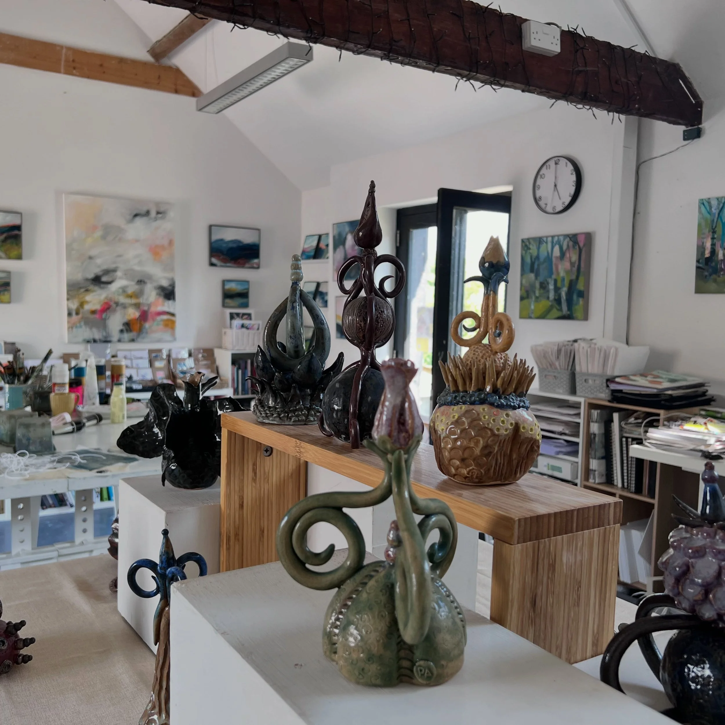 My studio is open again for @camopenstudios this weekend, with paintings from me and sculptural nature-inspired ceramics from @paula.armstrong2 

Find us in the courtyard of @staplefordgranaryartsculture , Studio 3, from 10-5!