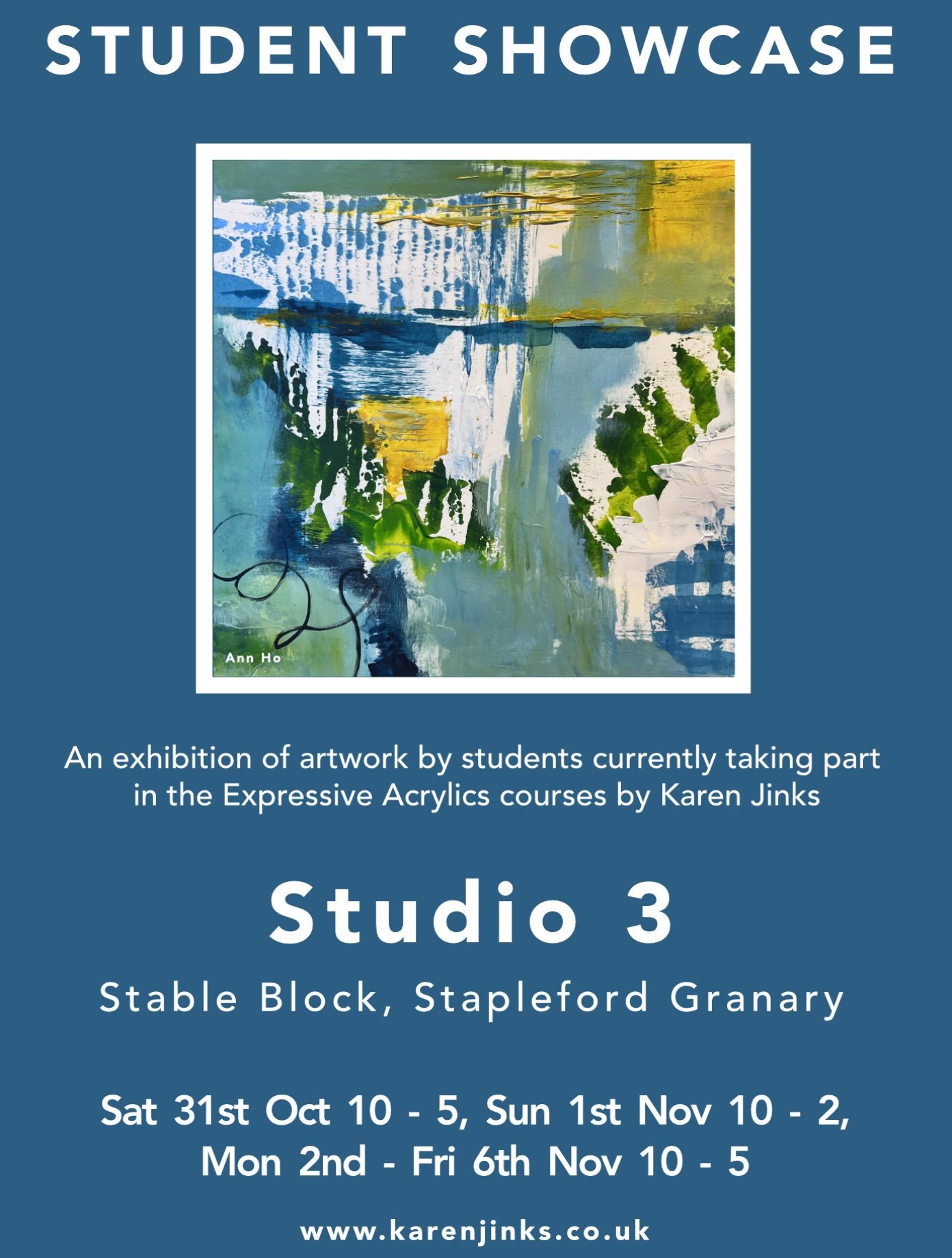 Our next student showcase starts Saturday 31st Oct 10 - 5 and will be open all week. Find us in Studio 3 in the courtyard of @staplefordgranaryartsculture and look out for more details and sneak peeks as I finish hanging all their beautiful work!

#c