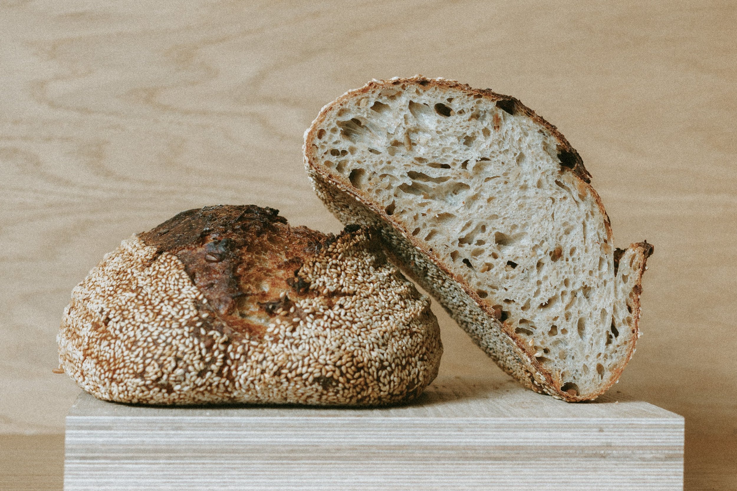 KURO Honey, Spelt & Sesame Sourdough - 1KG Loaf .jpeg