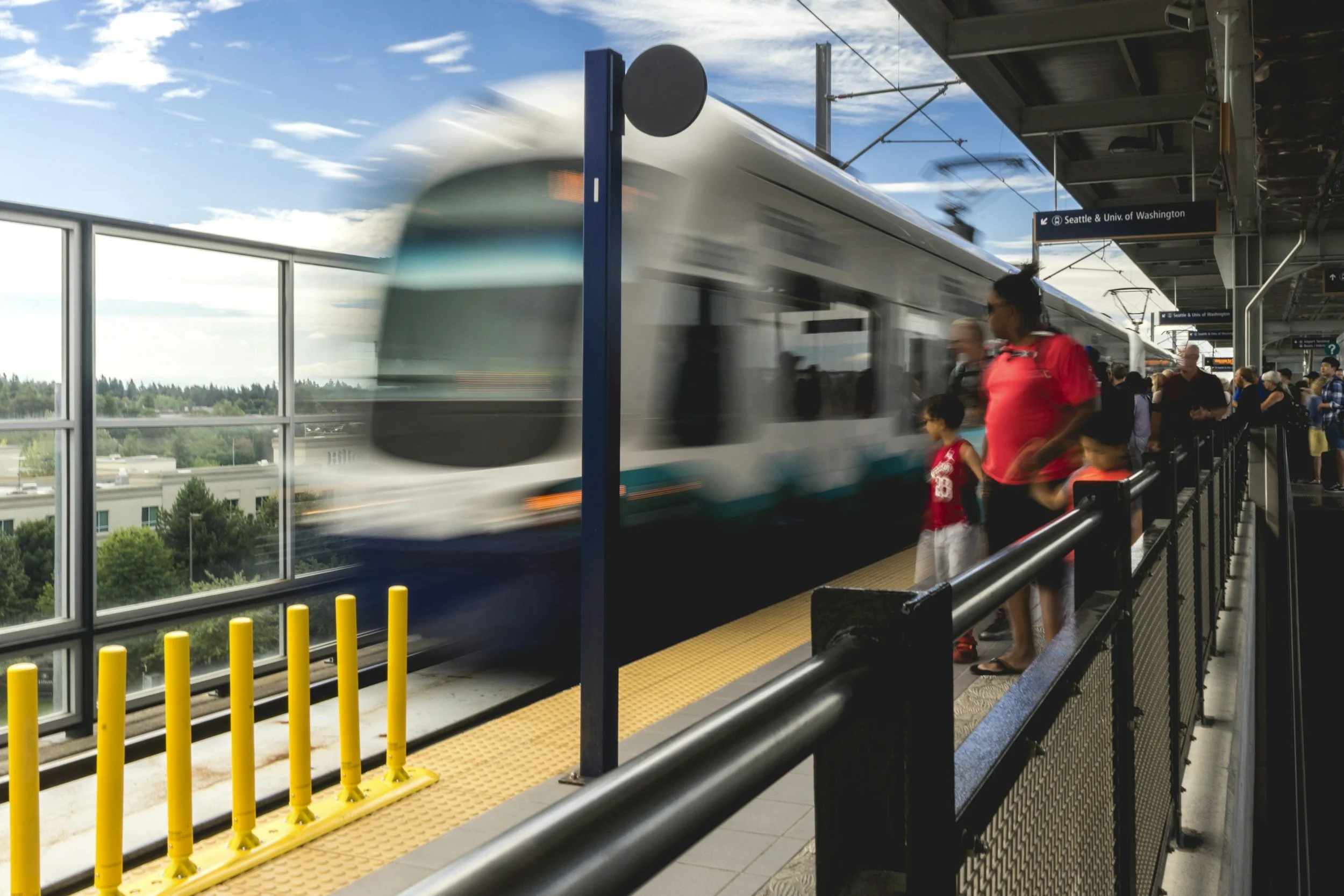 Above ground train station