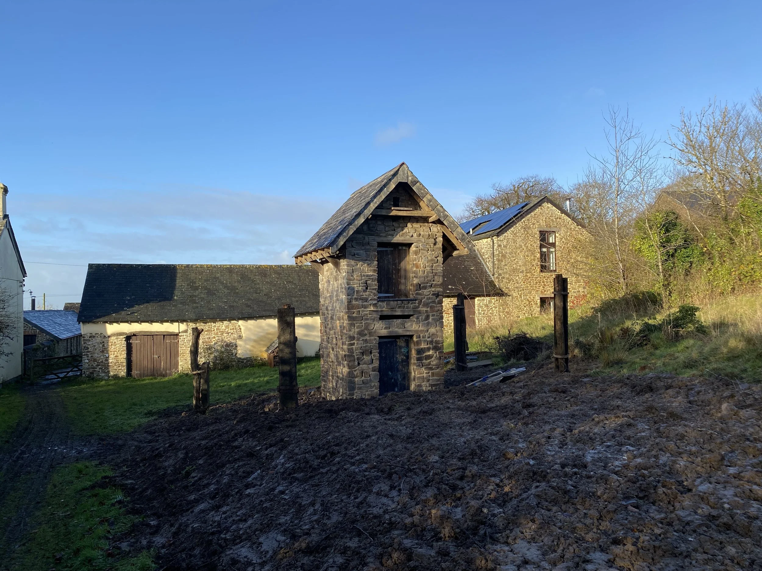 the completed wildlife tower, ready for its new residents
