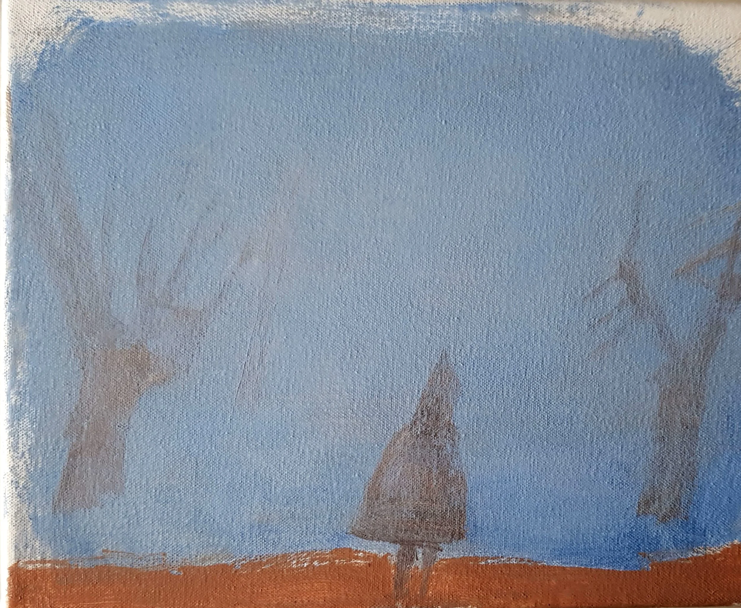 Foggy and Nervous   •   Oil on canvas   •  20cm x 25cm