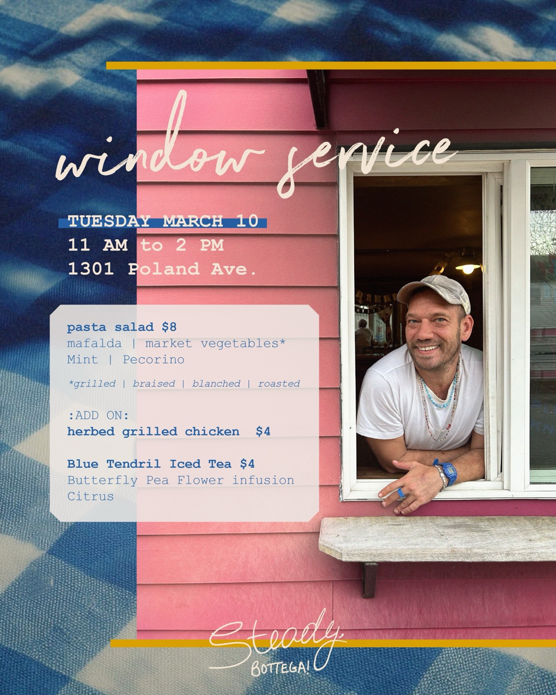 “Window Service” Tuesday, March 10th 11AM to 2 PM