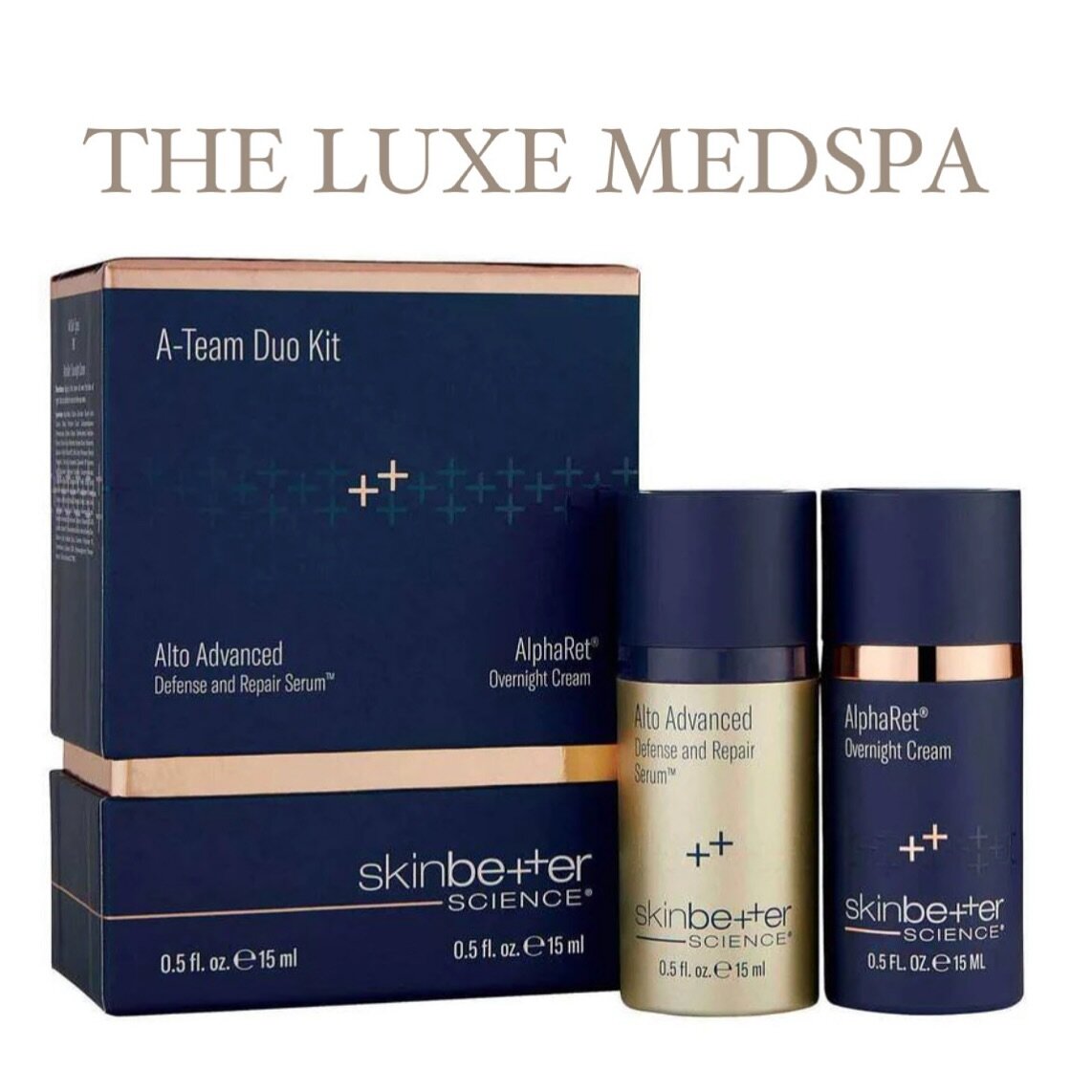 The Luxe Medspa is an Authorized Physician Partner of SkinBetter Science

All SkinBetter Science products are only available through Authorized Physician Partners.

SkinBetter Science products can be purchase via our SkinBetter Science patient portal