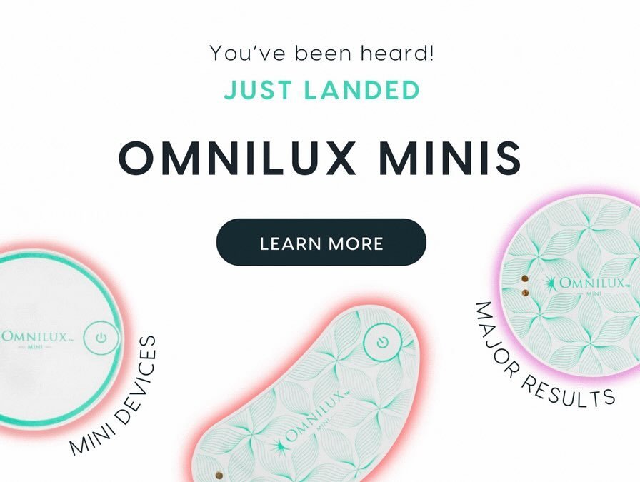 You&rsquo;ve been heard! 🩷 JUST LANDED ➡️ OMNILUX MINIS

EYE BRIGHTENER: Best for dark circles &amp; wrinkles
&bull; Brighten dark spots
&bull; Reduce under-eye bags
&bull; Smooth crow&rsquo;s feet

BLEMISH ERASER : Best for Acne &amp; Breakouts
&bu