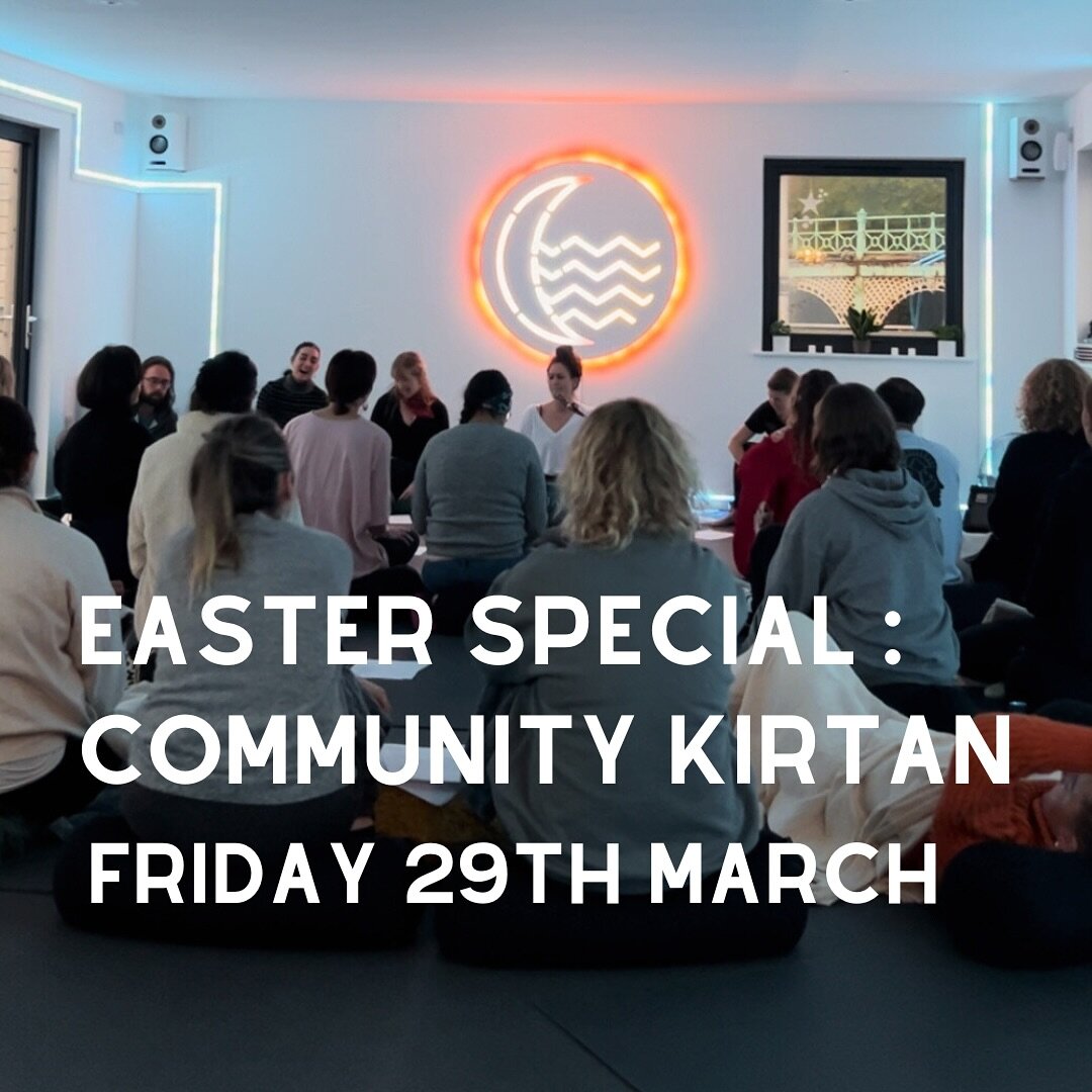 This Good Friday we extend a big warm welcome to all and invite you to join in our Easter Special Community Kirtan to celebrate Spring and the Easter weekend.

Kirtan is a traditional practice where community comes together using their voice as one t