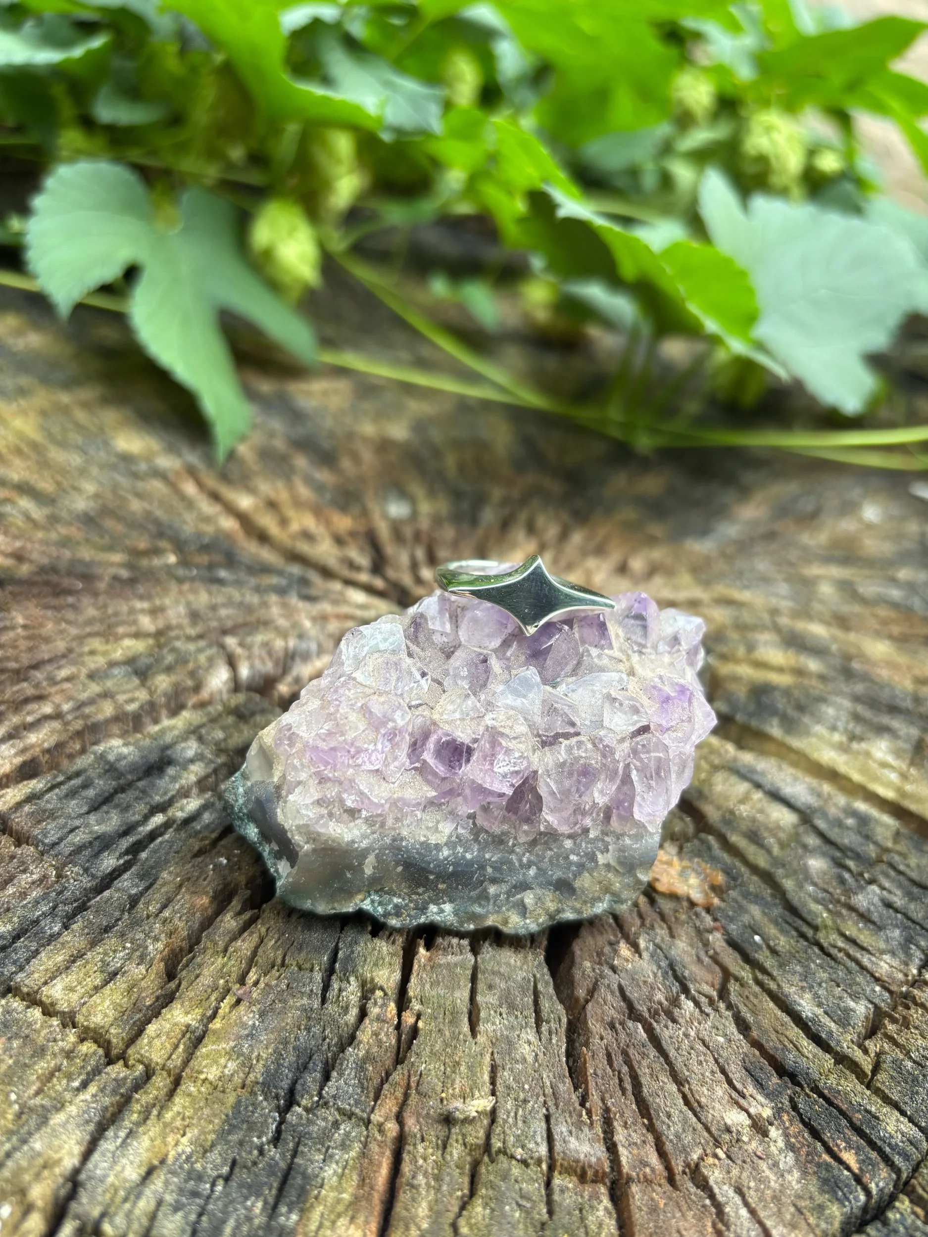 North Star sterling silver ring