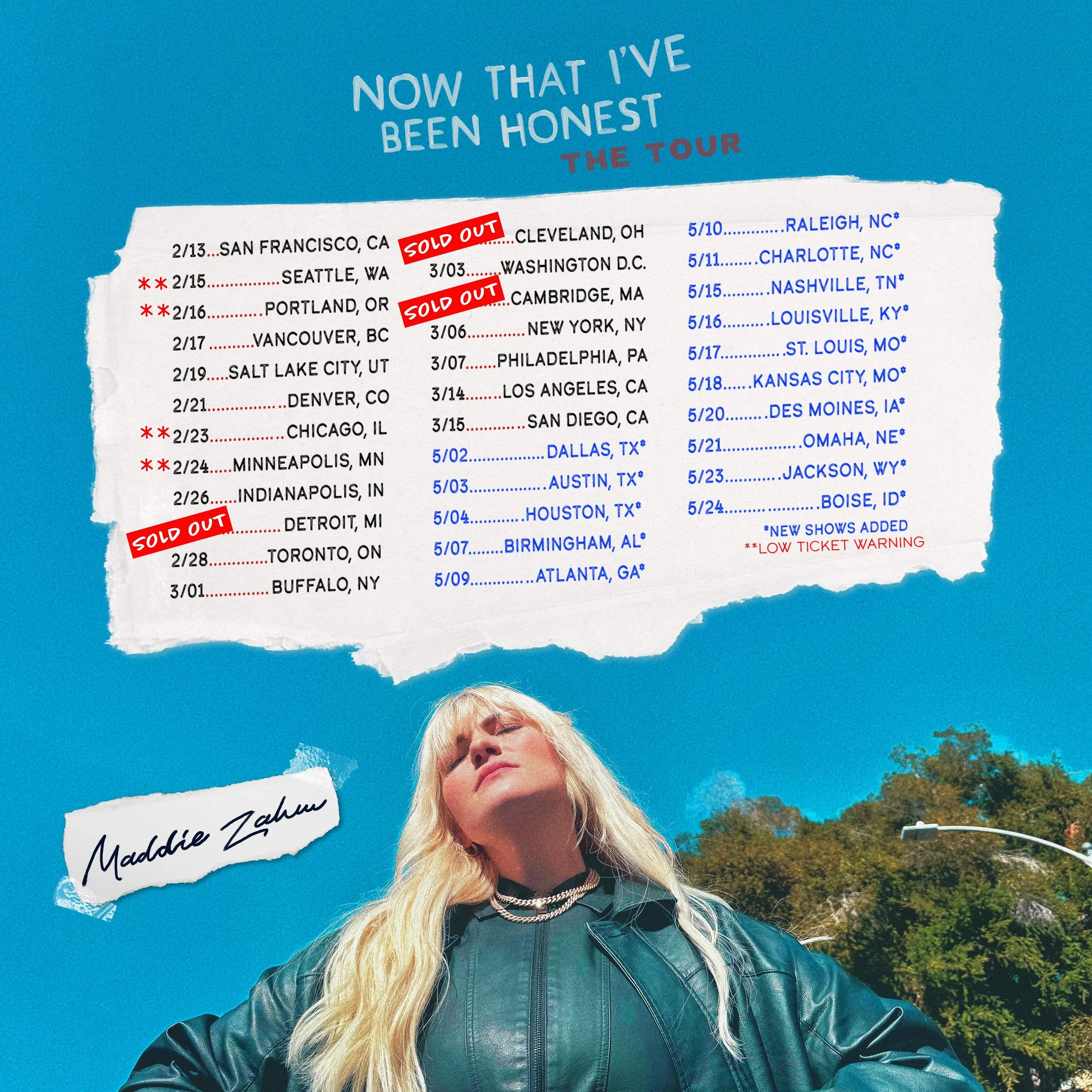 Maddie Zahm - Merch Manager/Driver