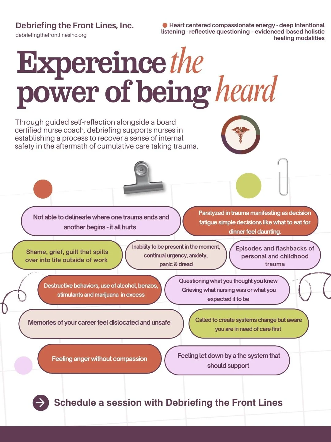 Kacie @whole.soul.recovery Michelle @thepediatricnursecoach Janaye @rootedmindsnurse and I @the.ceu.nurse @kosmicgarden respond to the cumulative and occupational toll experienced by nurses exposed to human suffering through heart centered compassion