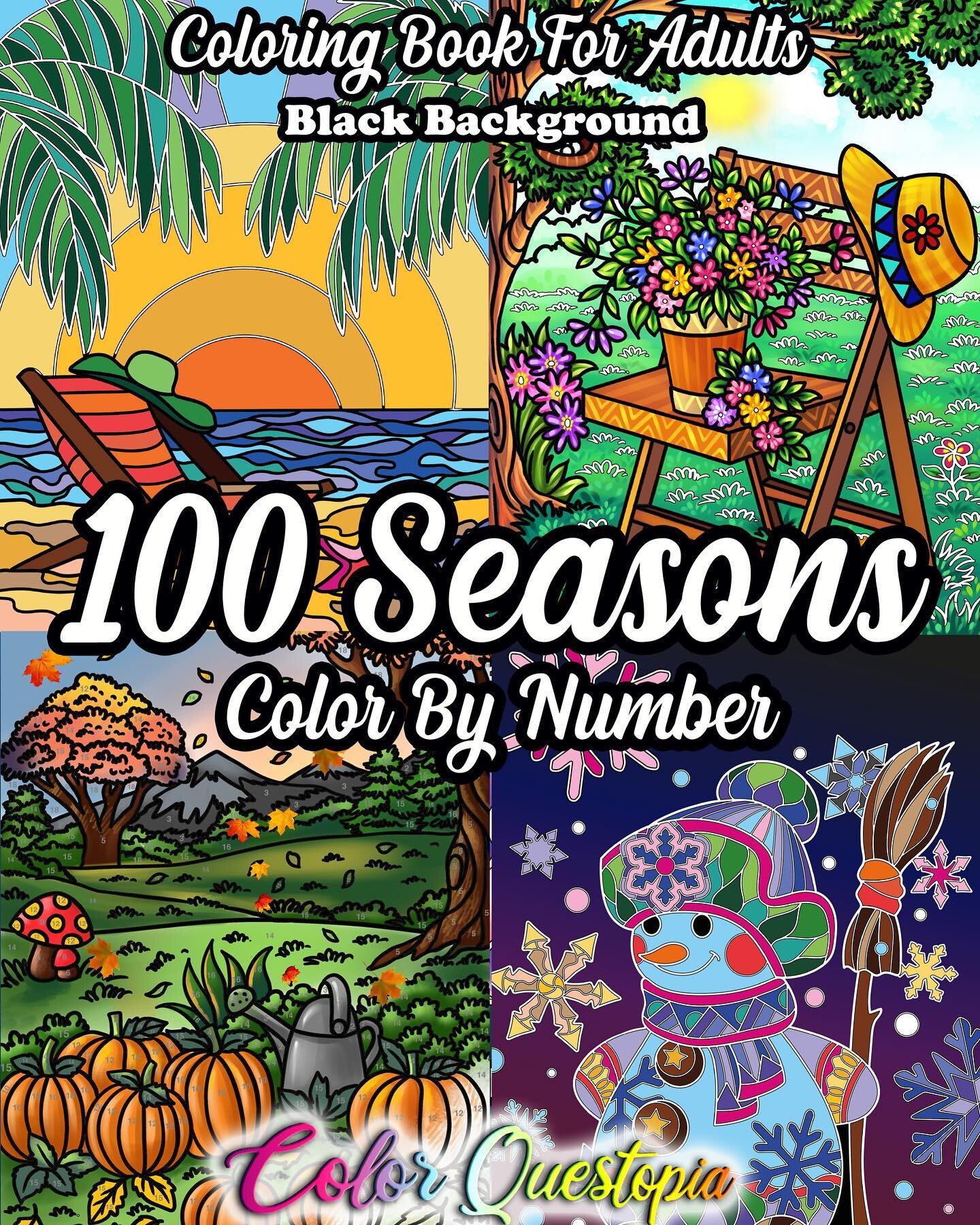 Autumn Color by Numbers for Adults: Stained Glass Color by Number Coloring  Book (Four Seasons Color By Number)